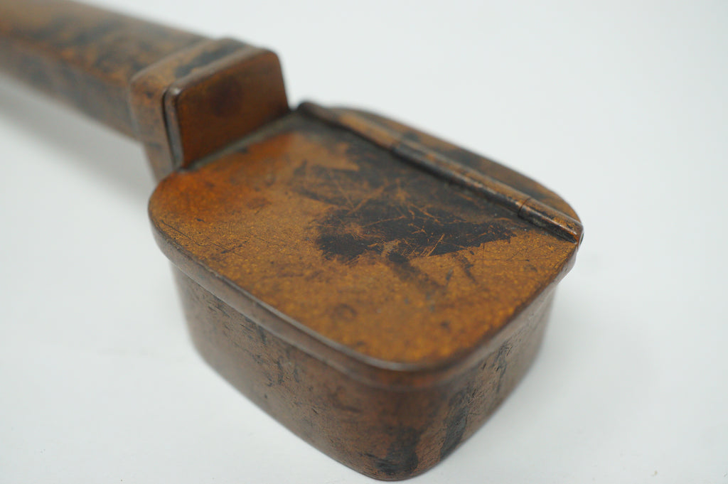Japanese Portable Calligraphy Ink Container Antique Yatate made of Copper 0930F6