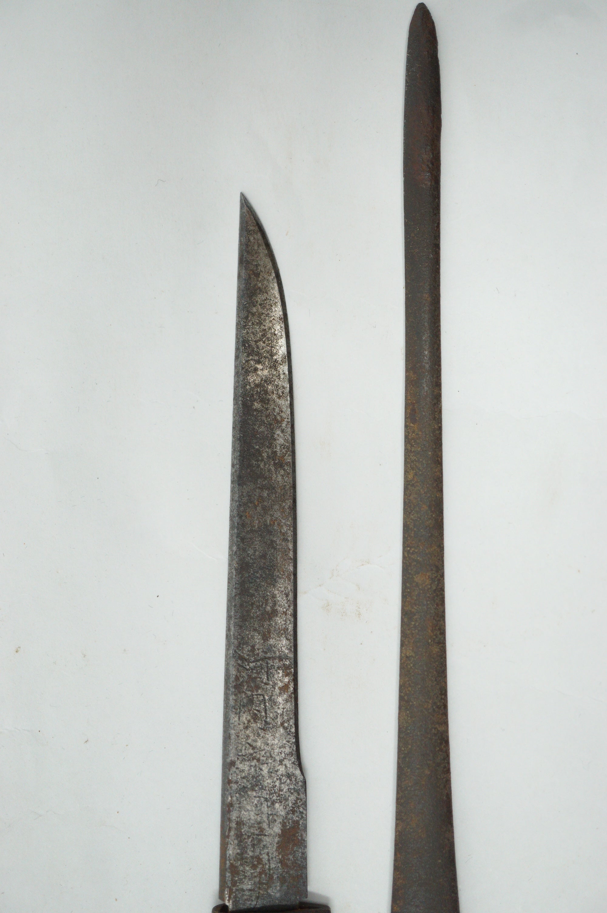 Japanese Kogai & Kozuka Knife Set Original Antique Sword Accessory with Signed Blade 0416F7