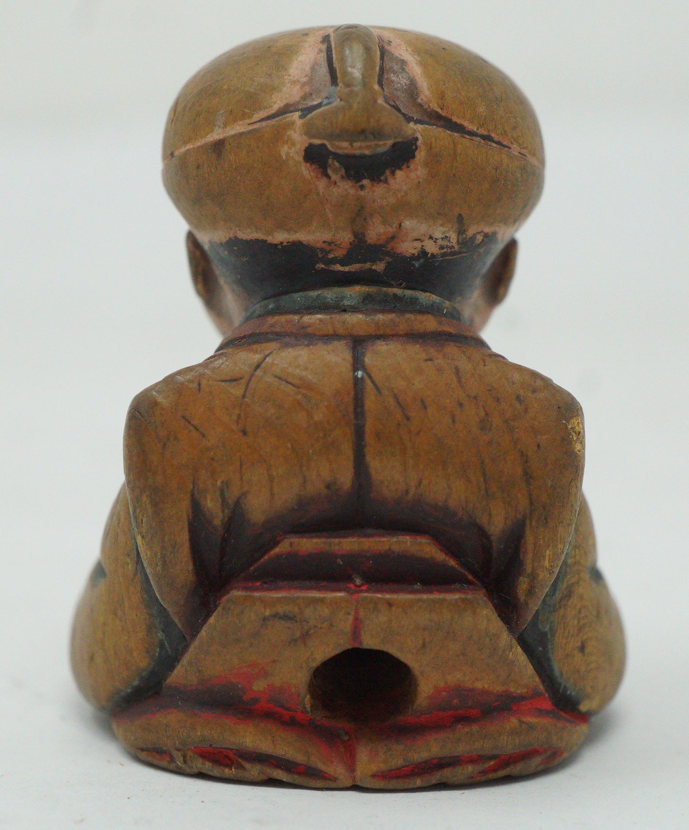 Japanese Wooden Netsuke FUKUSUKE Lucky Charme Edo-Meiji Original Sagemono 0428G6