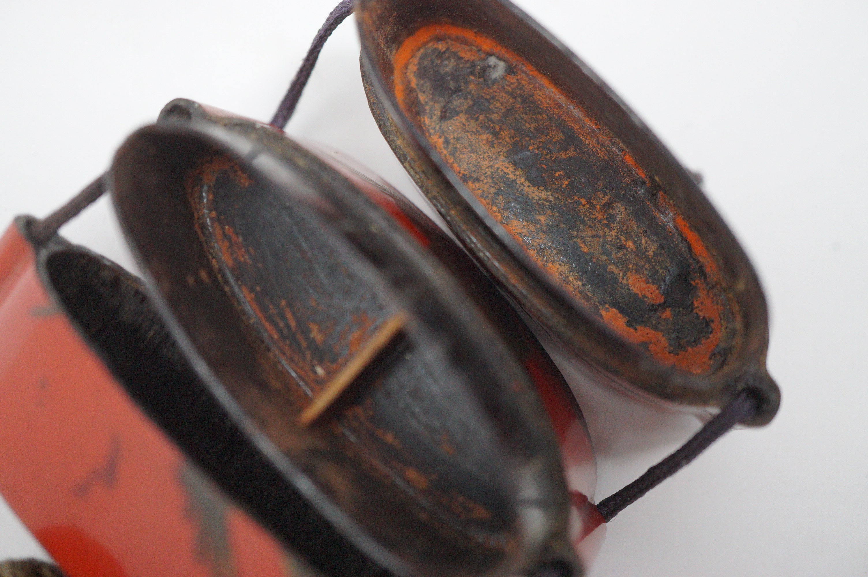 Japanisches Inro Netsuke &amp; Ojime „Adler jagt Kaninchen“ Original Sagemono aus Japan 1206D6
