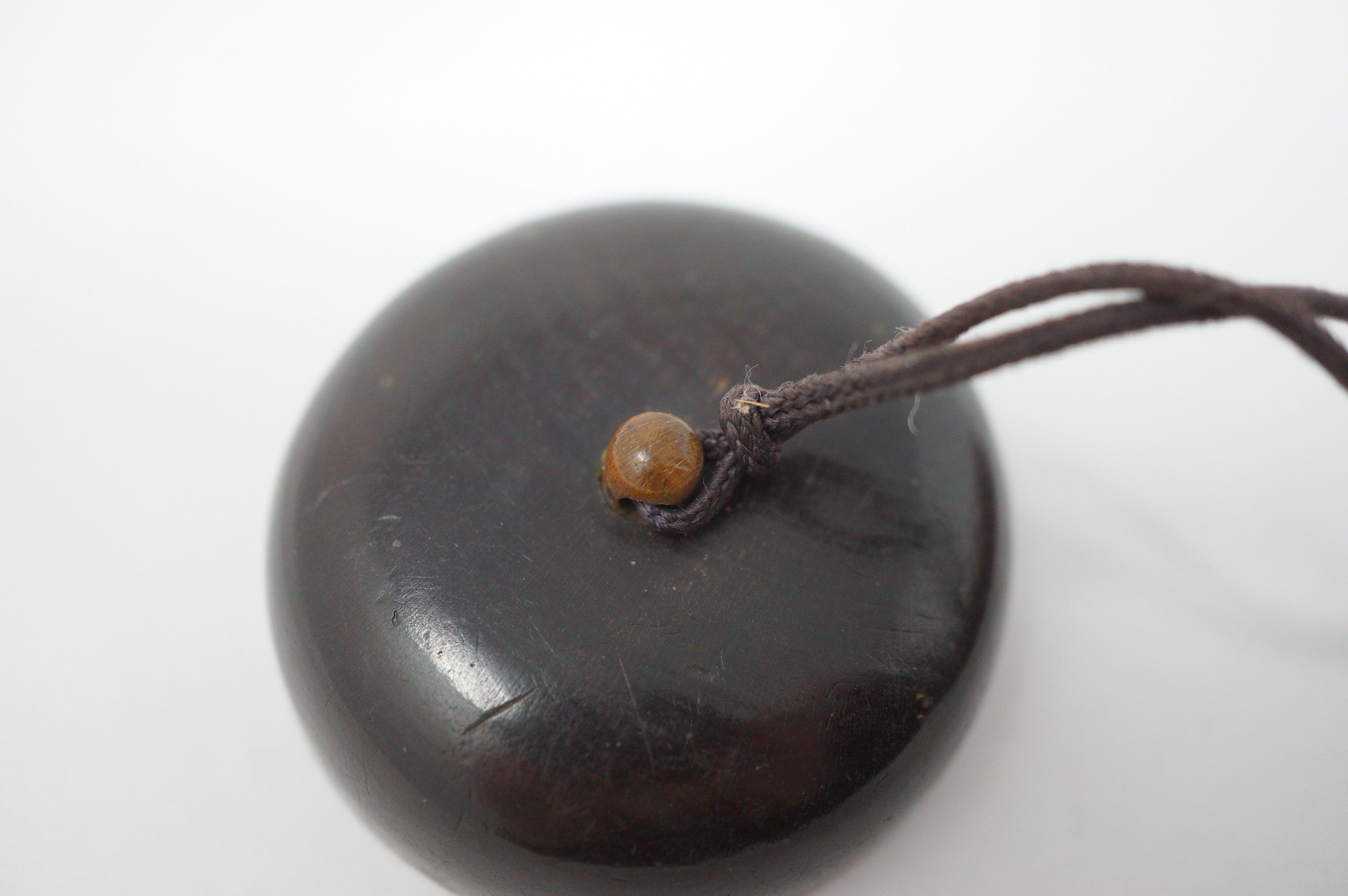 Japanisches Inro Netsuke &amp; Ojime „Adler jagt Kaninchen“ Original Sagemono aus Japan 1206D6