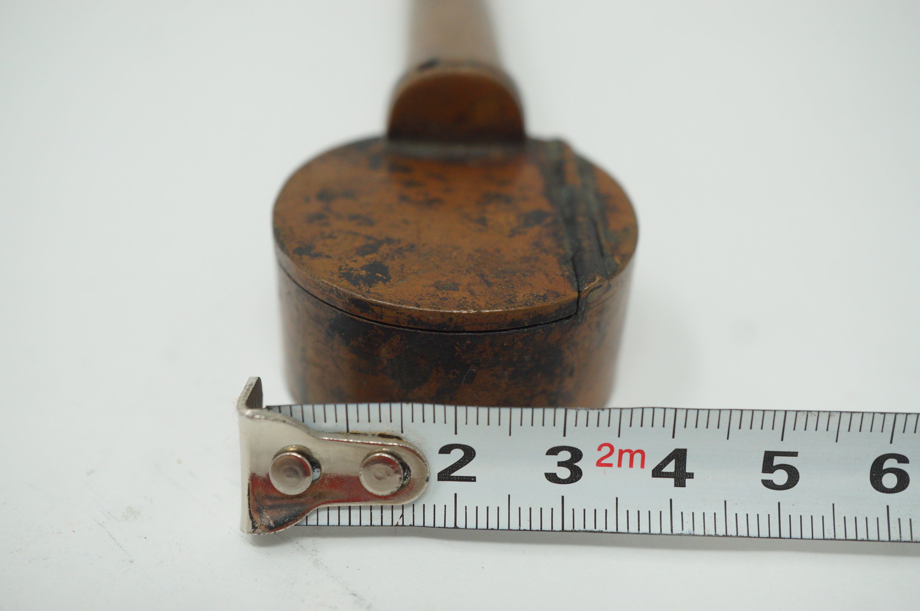 Japanese Portable Calligraphy Ink Container Antique Yatate made of Copper 0930F7