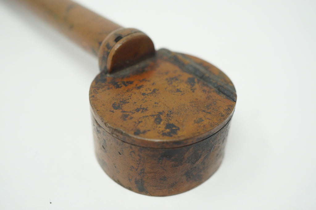 Japanese Portable Calligraphy Ink Container Antique Yatate made of Copper 0930F7