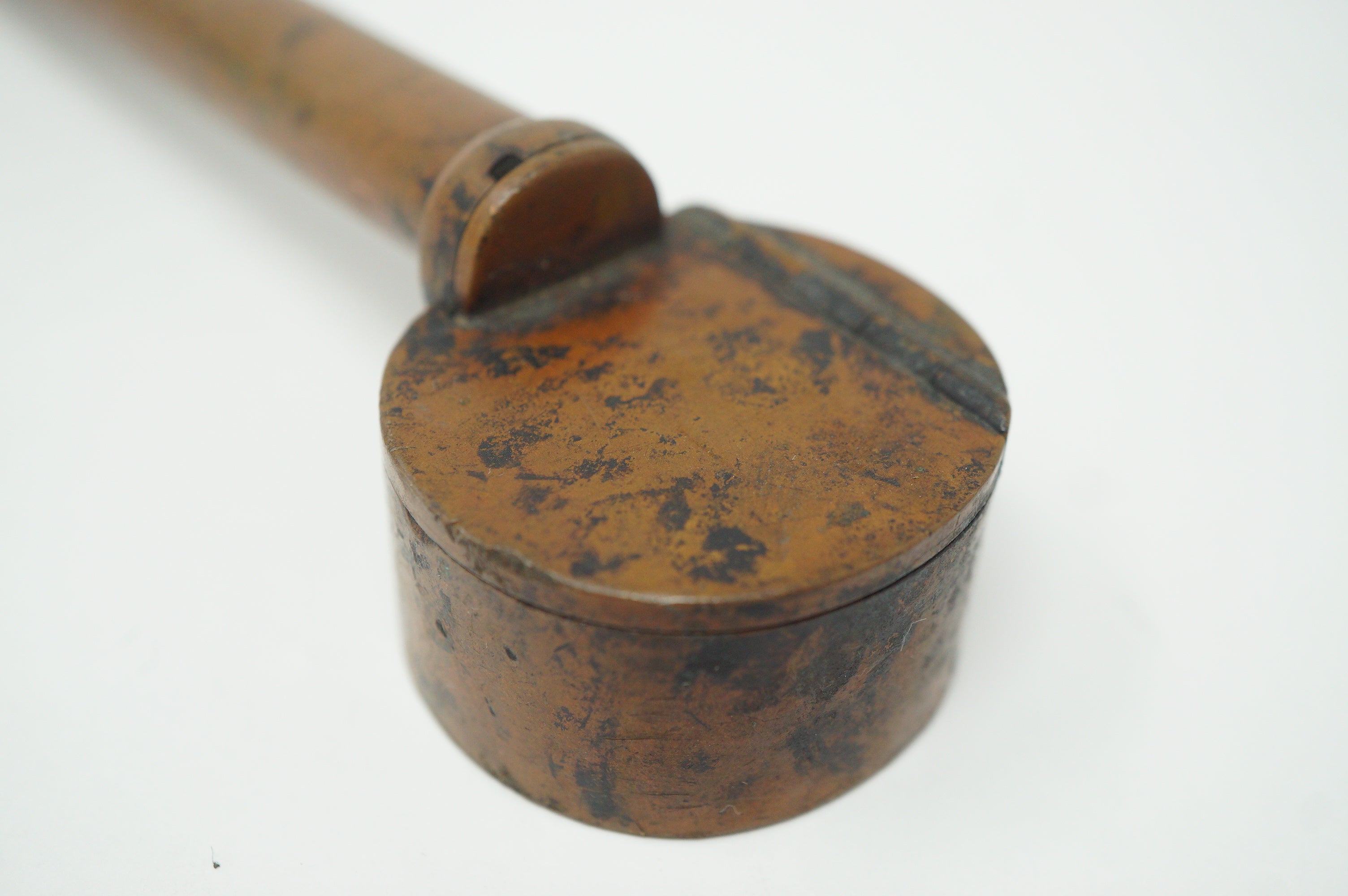 Japanese Portable Calligraphy Ink Container Antique Yatate made of Copper 0930F7