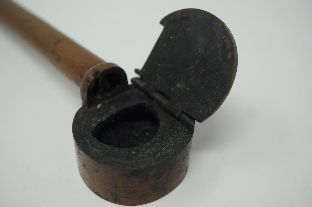 Japanese Portable Calligraphy Ink Container Antique Yatate made of Copper 0930F7