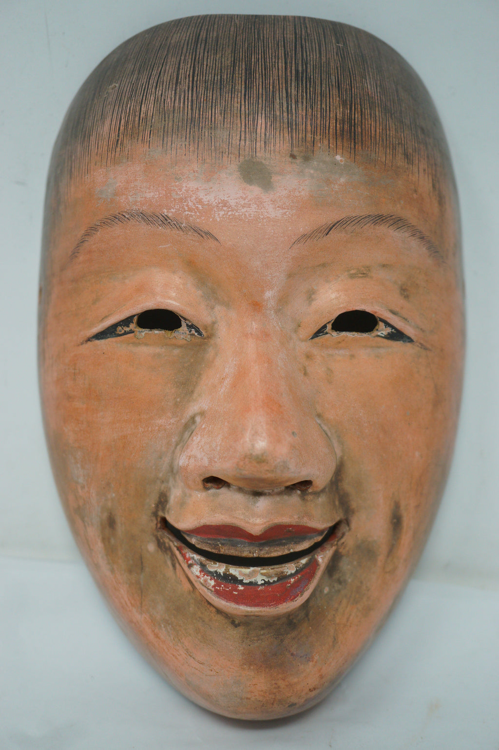 日本明治时代能剧男式木制面具，日本原装 0331F7