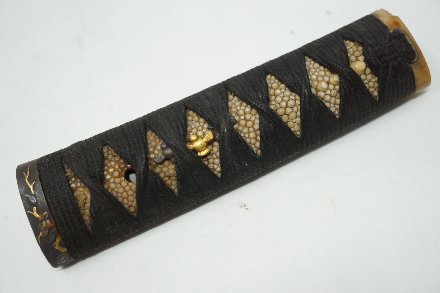 Antikes Wakizashi-Schwert oder Tanto-Messergriff Original Tsuka aus Japan 0228E7