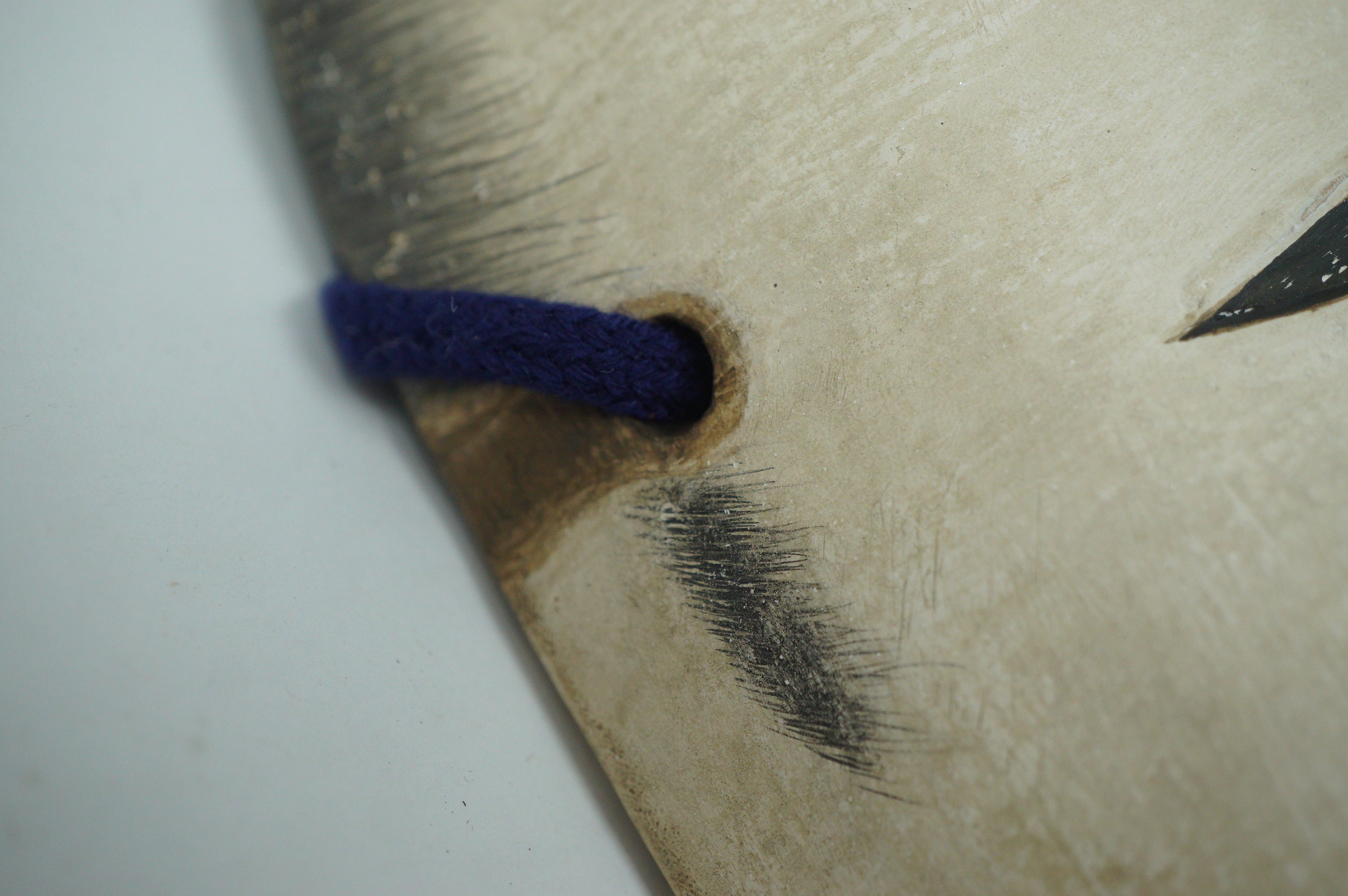 Japanese Kantan Otoko Noh Theater Wooden Mask in Silk Bag Original from Japan 1227F6