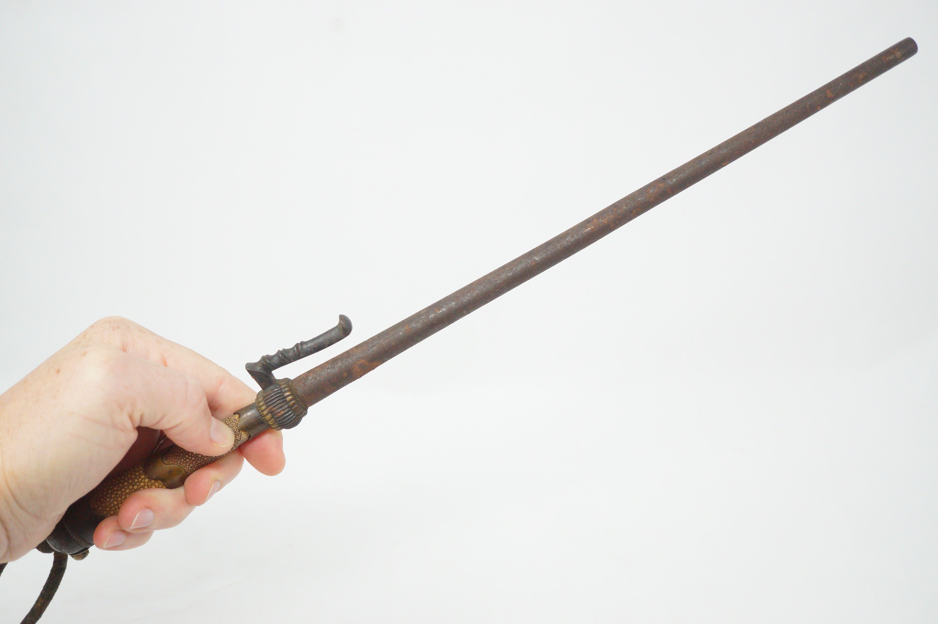 Antique Japanese Police Patrol Jitte Stick Edo-Meiji Period 1030D7