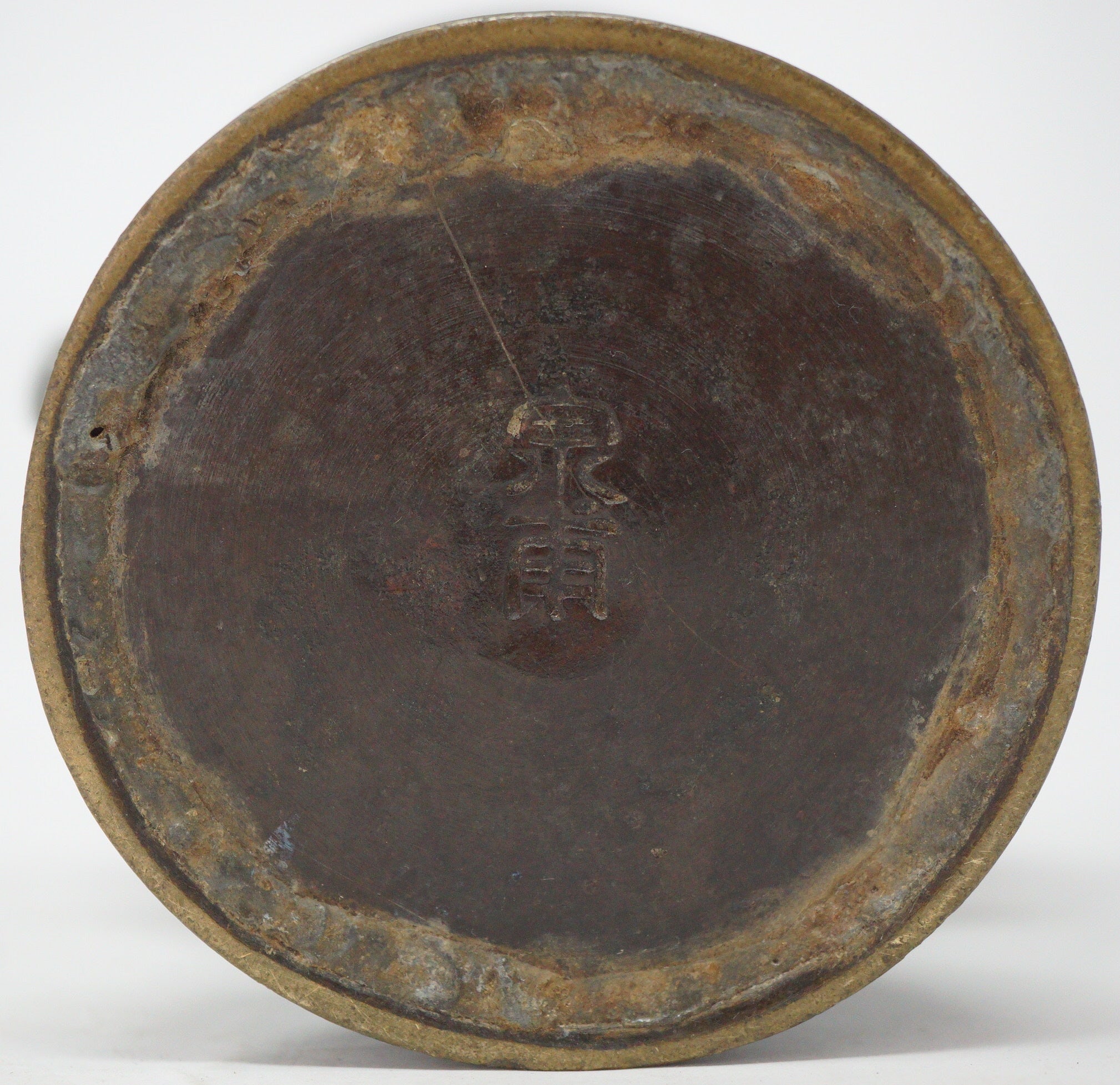 Japanische buddhistische Bronzevase, signiertes antikes Original aus Japan 1101D7