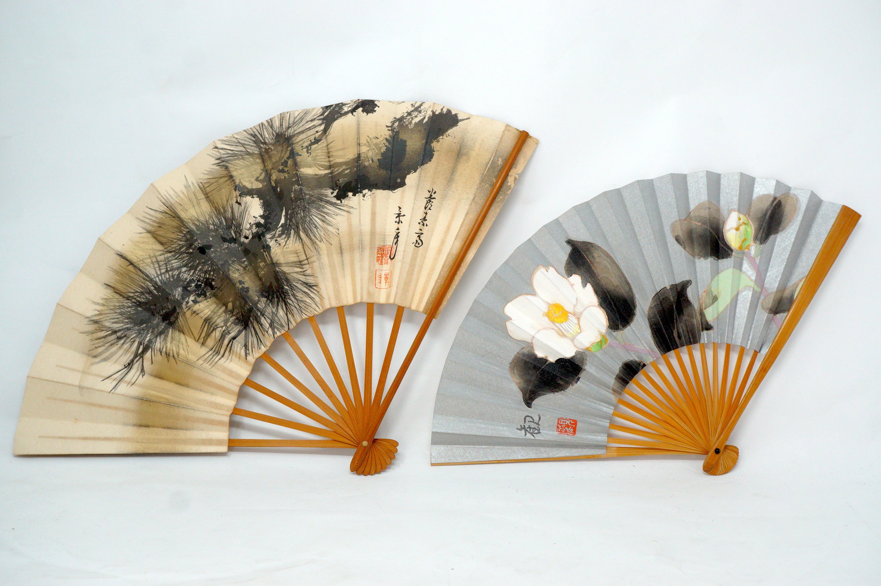 Japanische Sensu Faltfächer-Kollektion x10 Vintage Original 扇子 aus Japan 1127D7