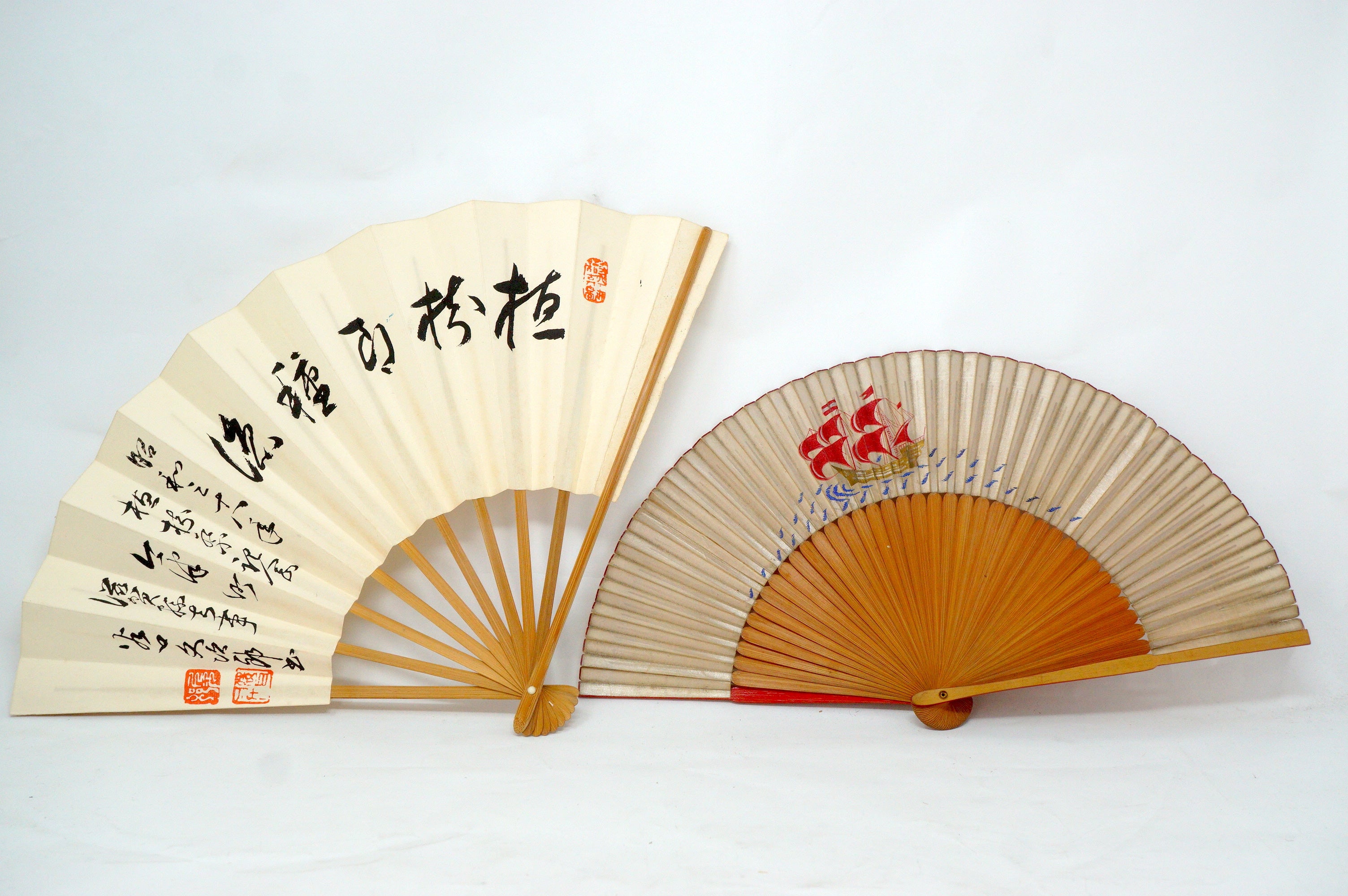 Japanische Sensu Faltfächer-Kollektion x10 Vintage Original 扇子 aus Japan 1127D7