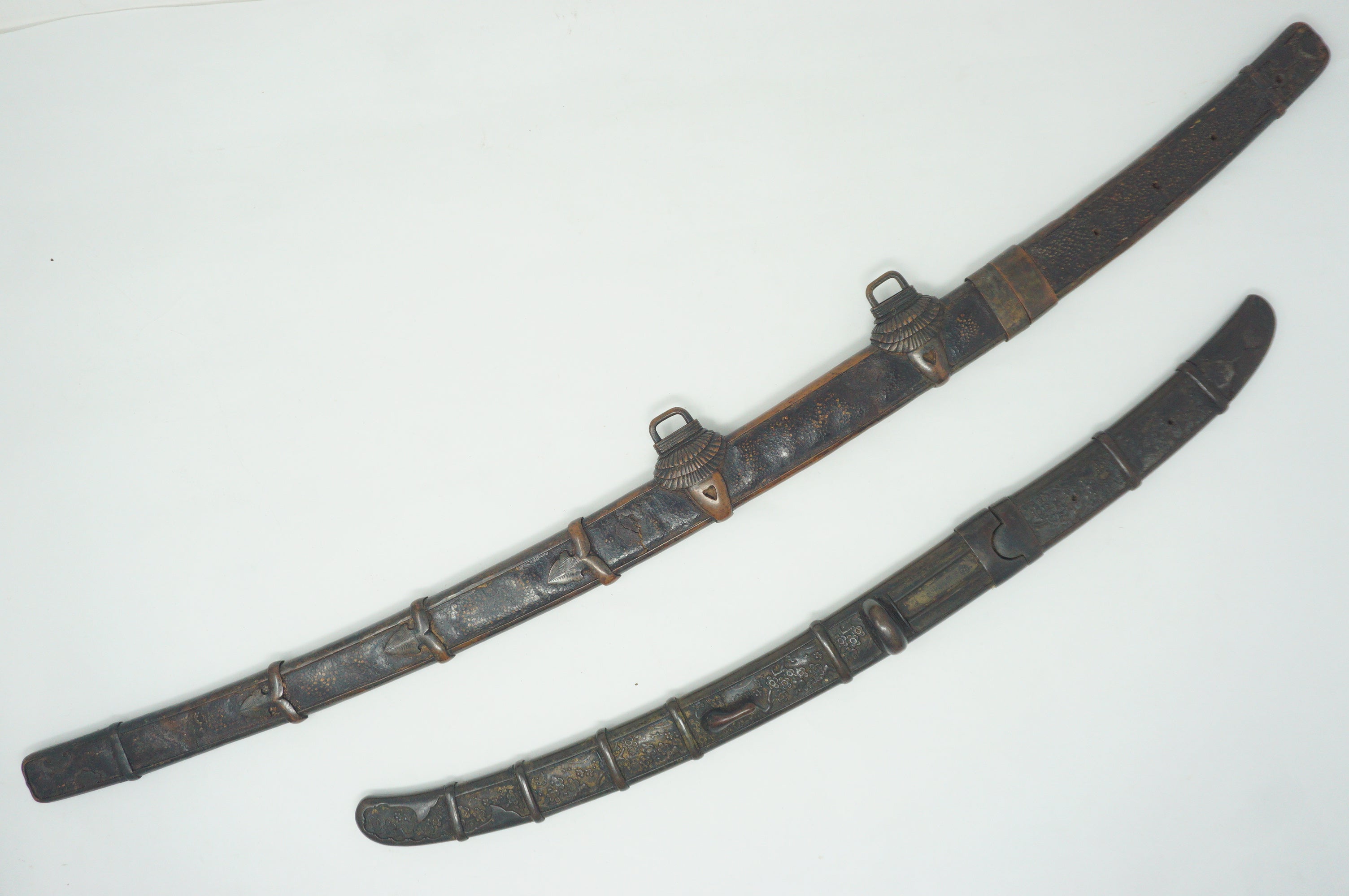 Japanese Tanto & Tachi Daisho Decoration Sword Set Edo-Meiji Originals from Japan 0331G7