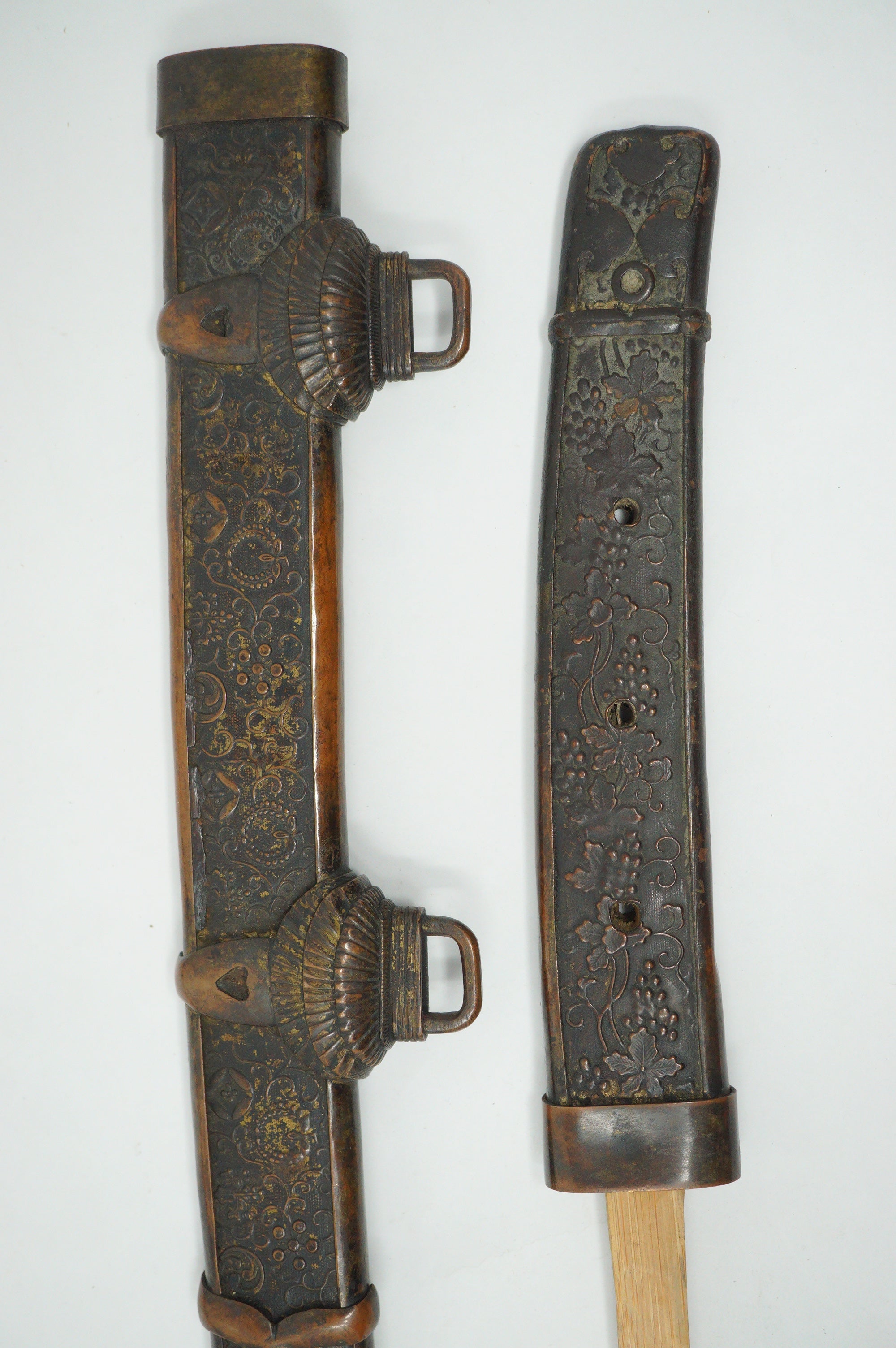 Japanese Tanto & Tachi Daisho Decoration Sword Set Edo-Meiji Originals from Japan 0331G7
