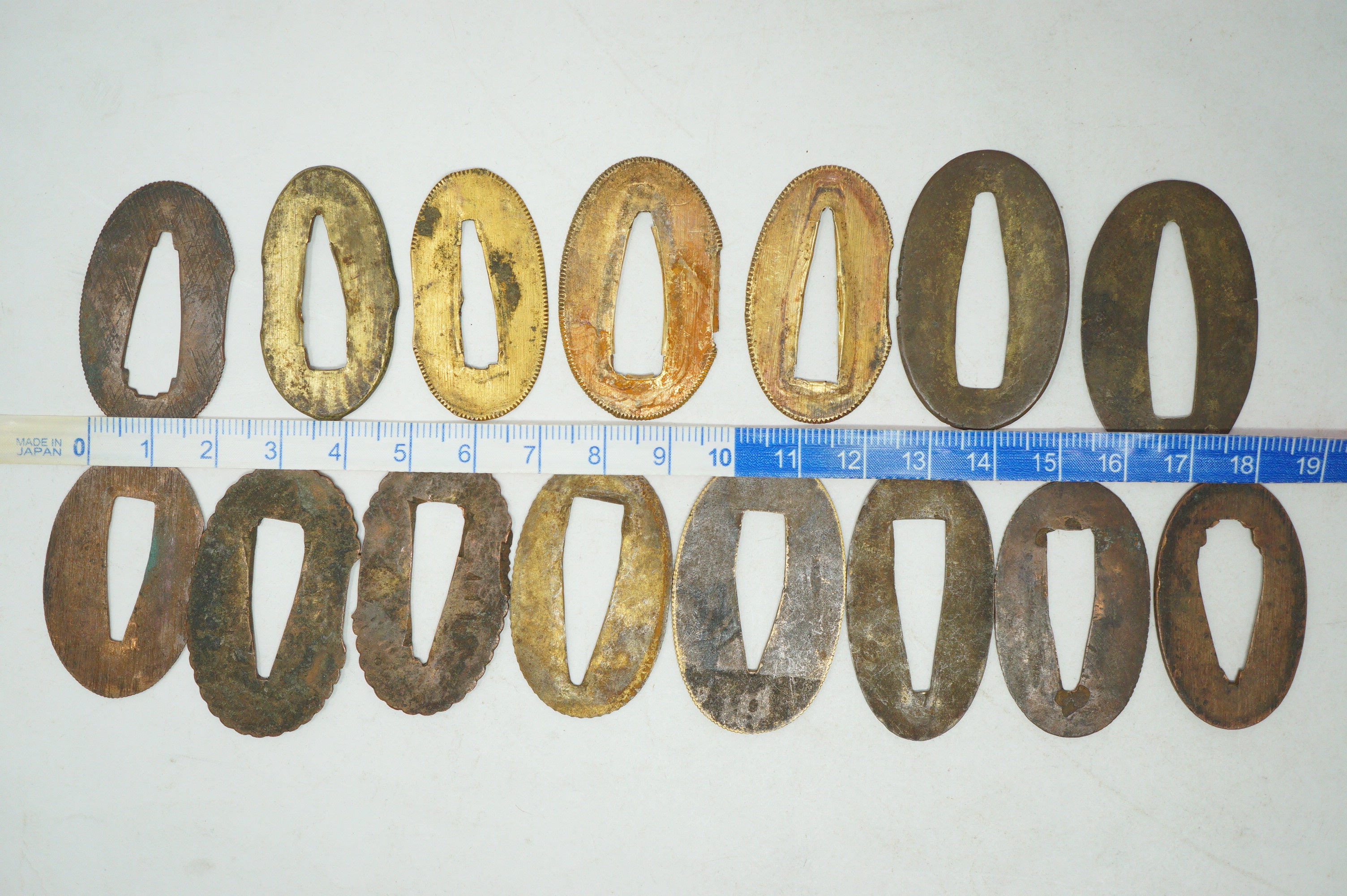 Japanese Seppa Washer Collection 15 Original Sword Fittings from Japan 0530E8