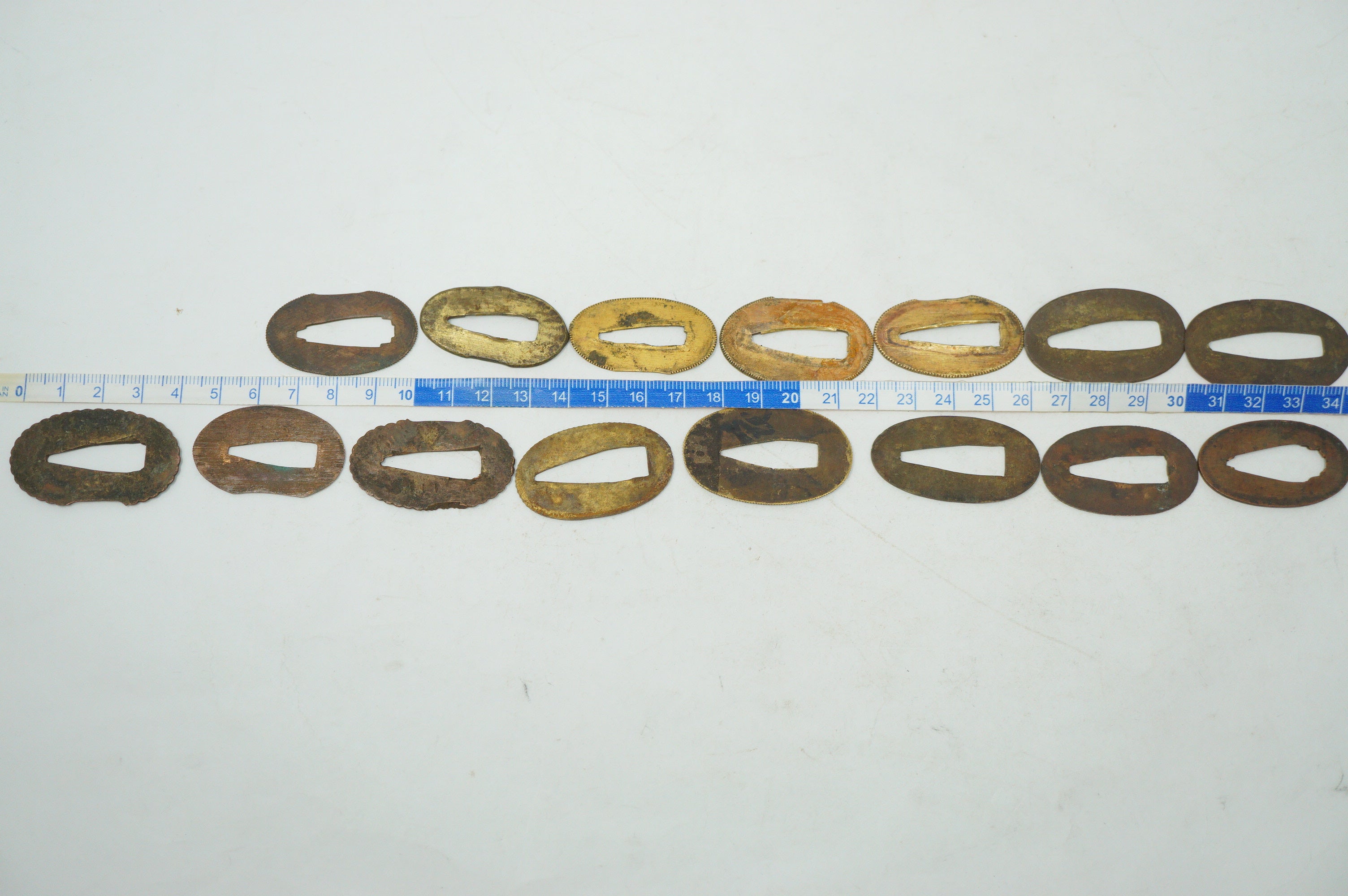 Japanese Seppa Washer Collection 15 Original Sword Fittings from Japan 0530E8