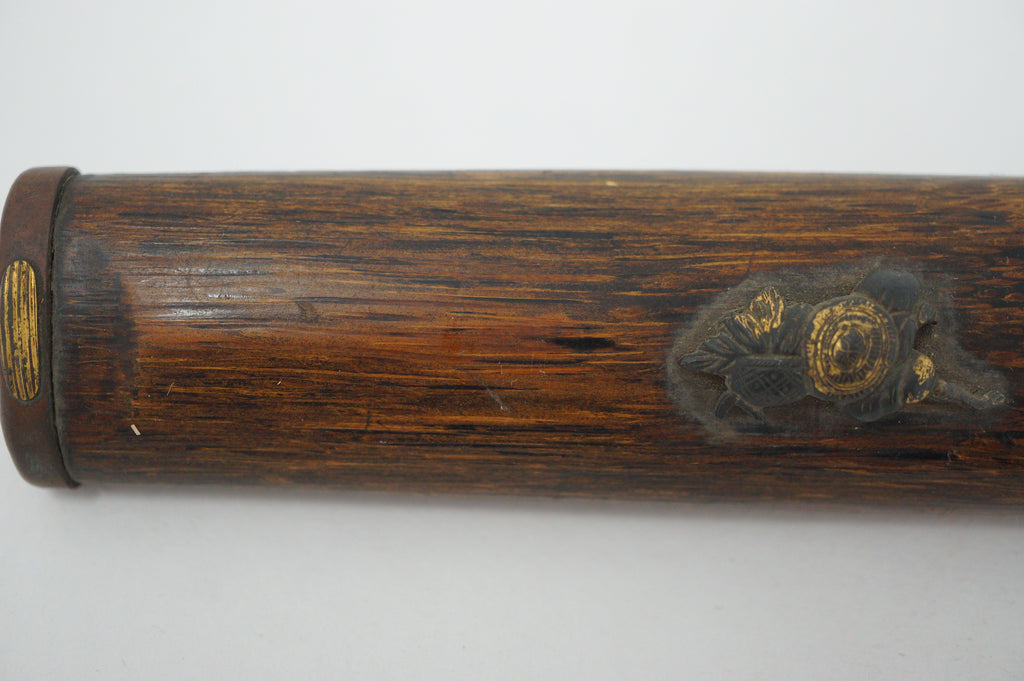 日本 Wakizashi 剑柄含。日本原装 鞍头袖饰垫圈 0728D8