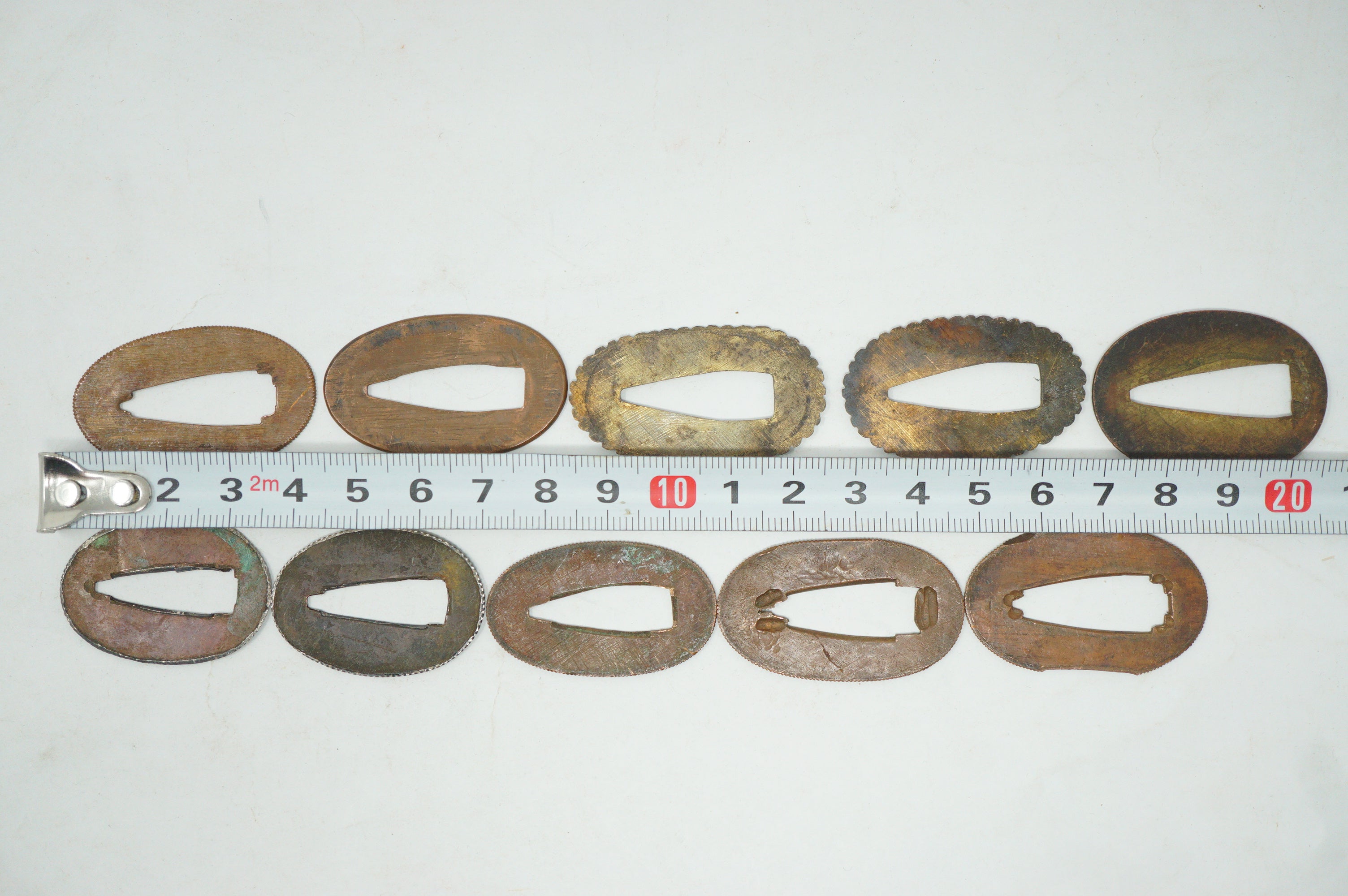 Japanese Seppa-Washer Collection x10 Antique Original Sword Parts from Japan 0212F8