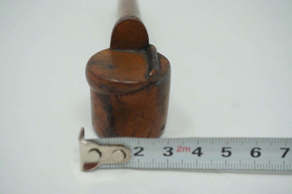 Japanese Portable Calligraphy Ink Container Antique Yatate made of Copper 0930F8