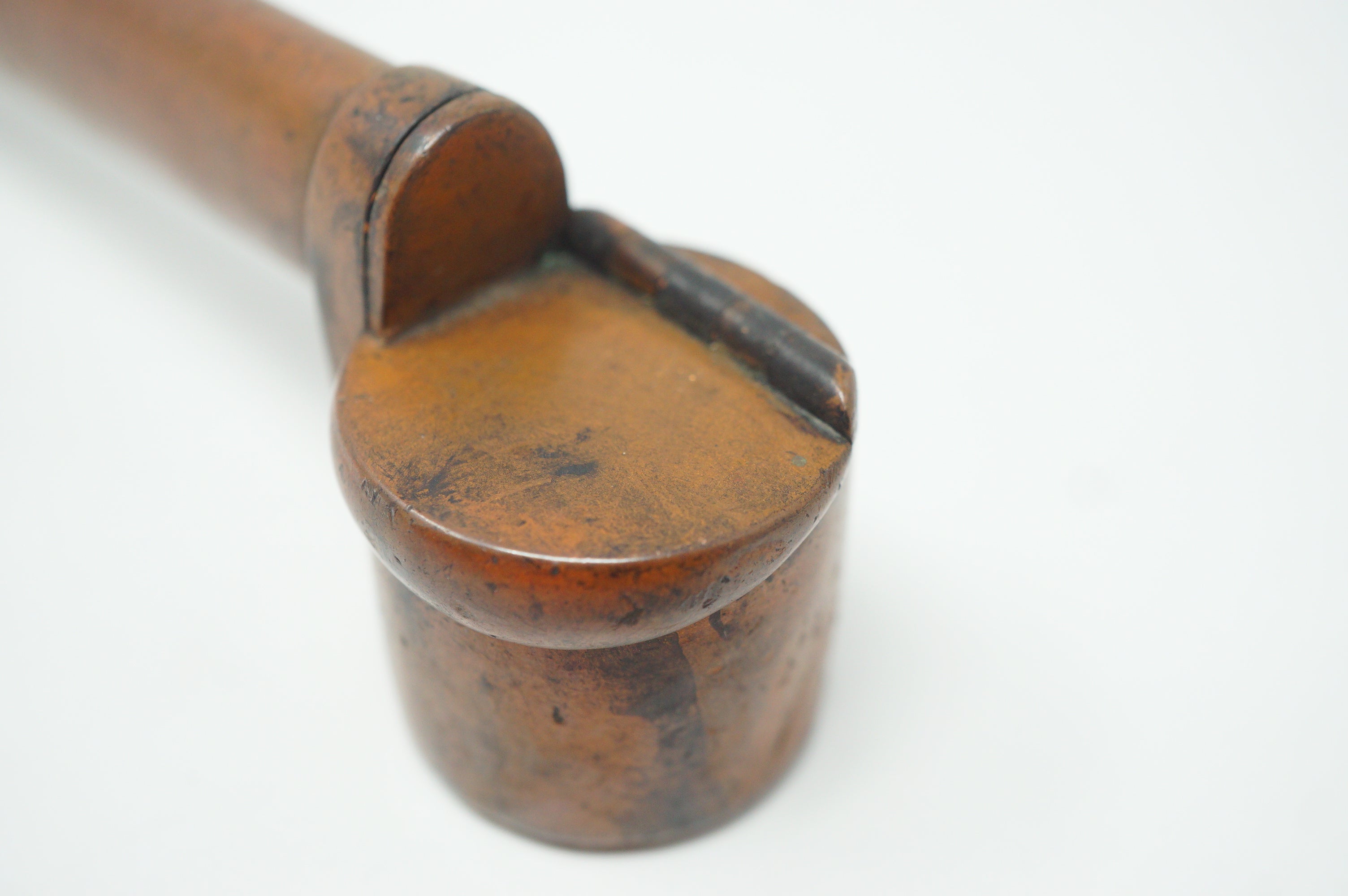 Japanese Portable Calligraphy Ink Container Antique Yatate made of Copper 0930F8