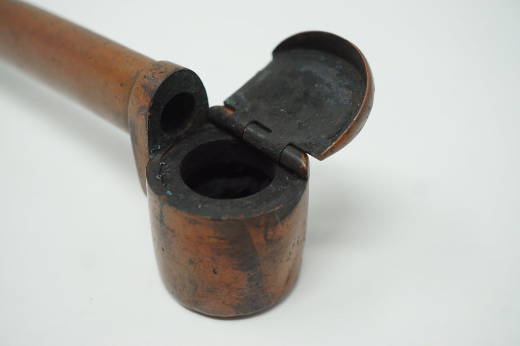 Japanese Portable Calligraphy Ink Container Antique Yatate made of Copper 0930F8