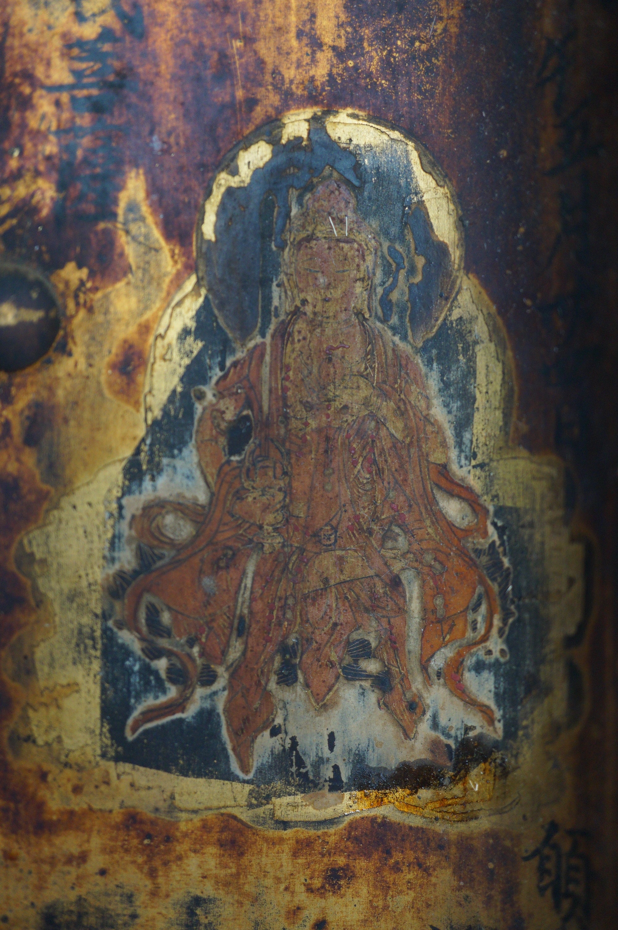 Japanische Buddha-Haustüren mit schönen Bildern, Antik, Original aus Japan 0905E8