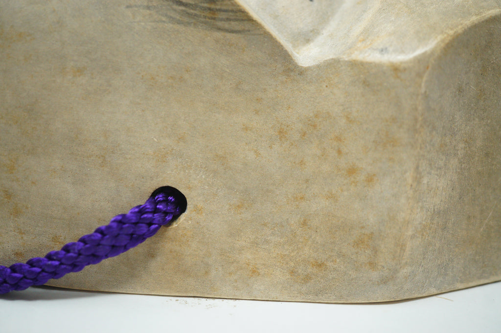 Japanese Yase Otoko Noh Theater Wooden Mask Finely Carved Original from Japan 1227F7