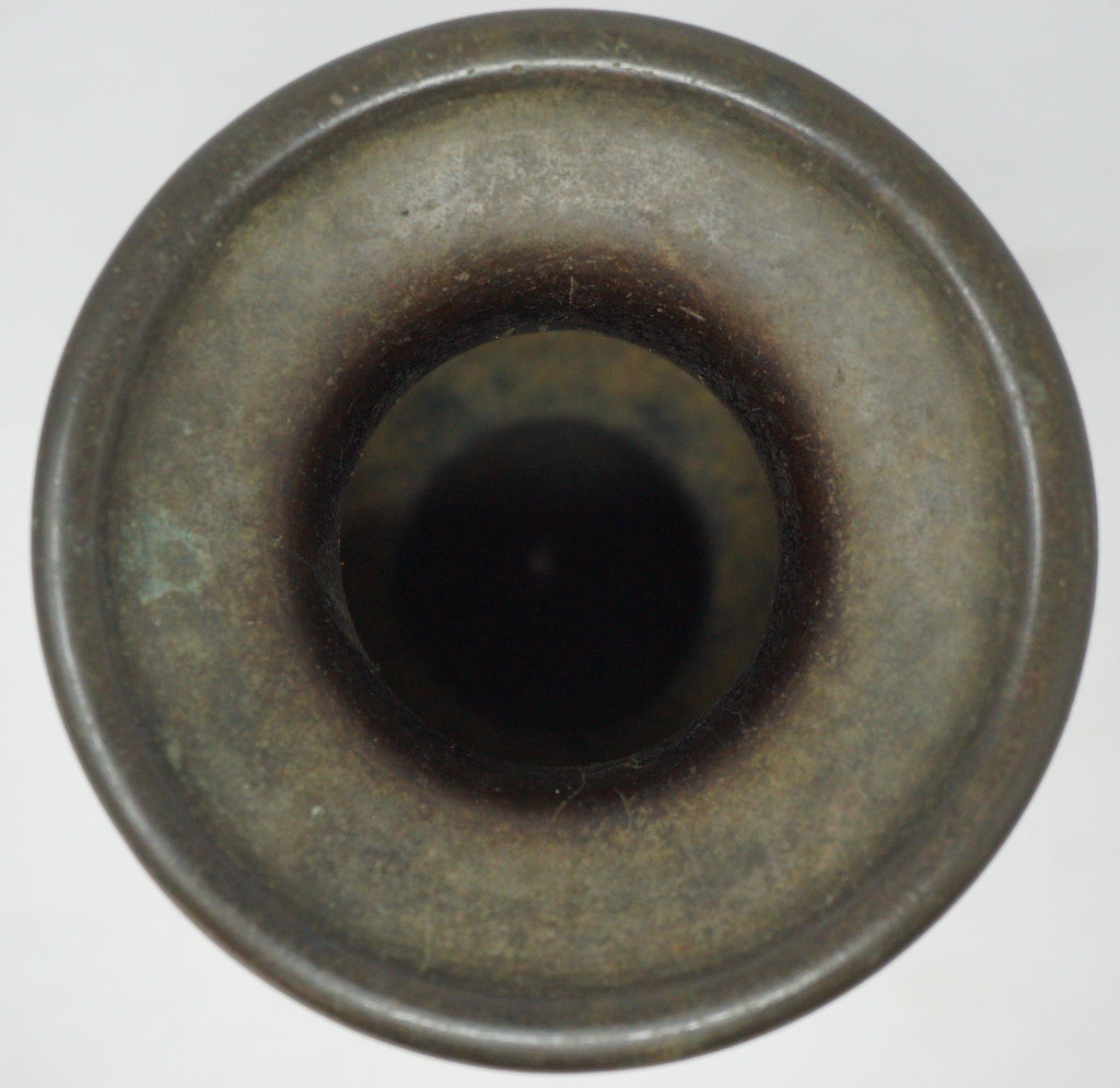 Japanische buddhistische Bronzevase mit detailliertem Drachenbild. Antikes Original aus Japan 1101D8