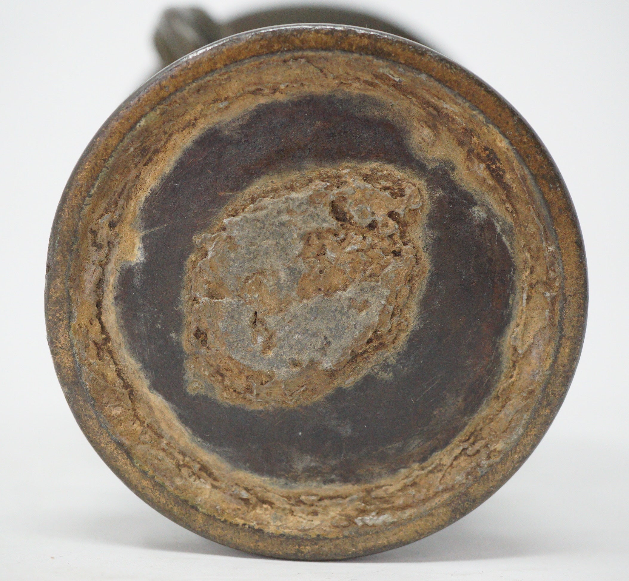 Japanische buddhistische Bronzevase mit detailliertem Drachenbild. Antikes Original aus Japan 1101D8