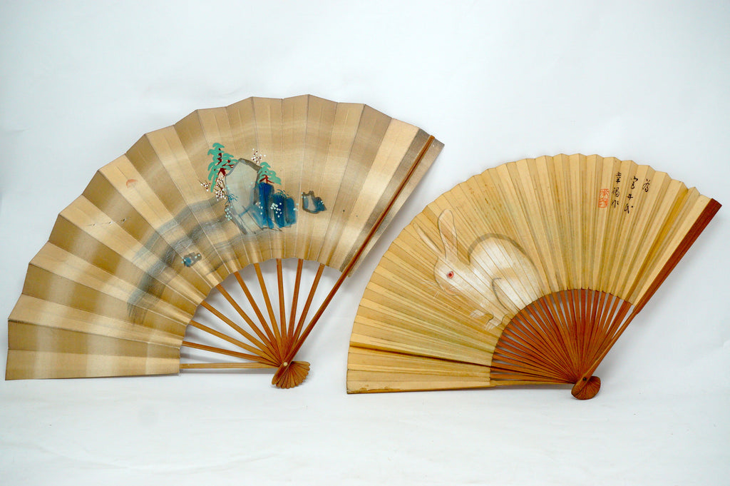 Japanische Sensu Faltfächer-Kollektion x10 Vintage Original 扇子 aus Japan 1127D8