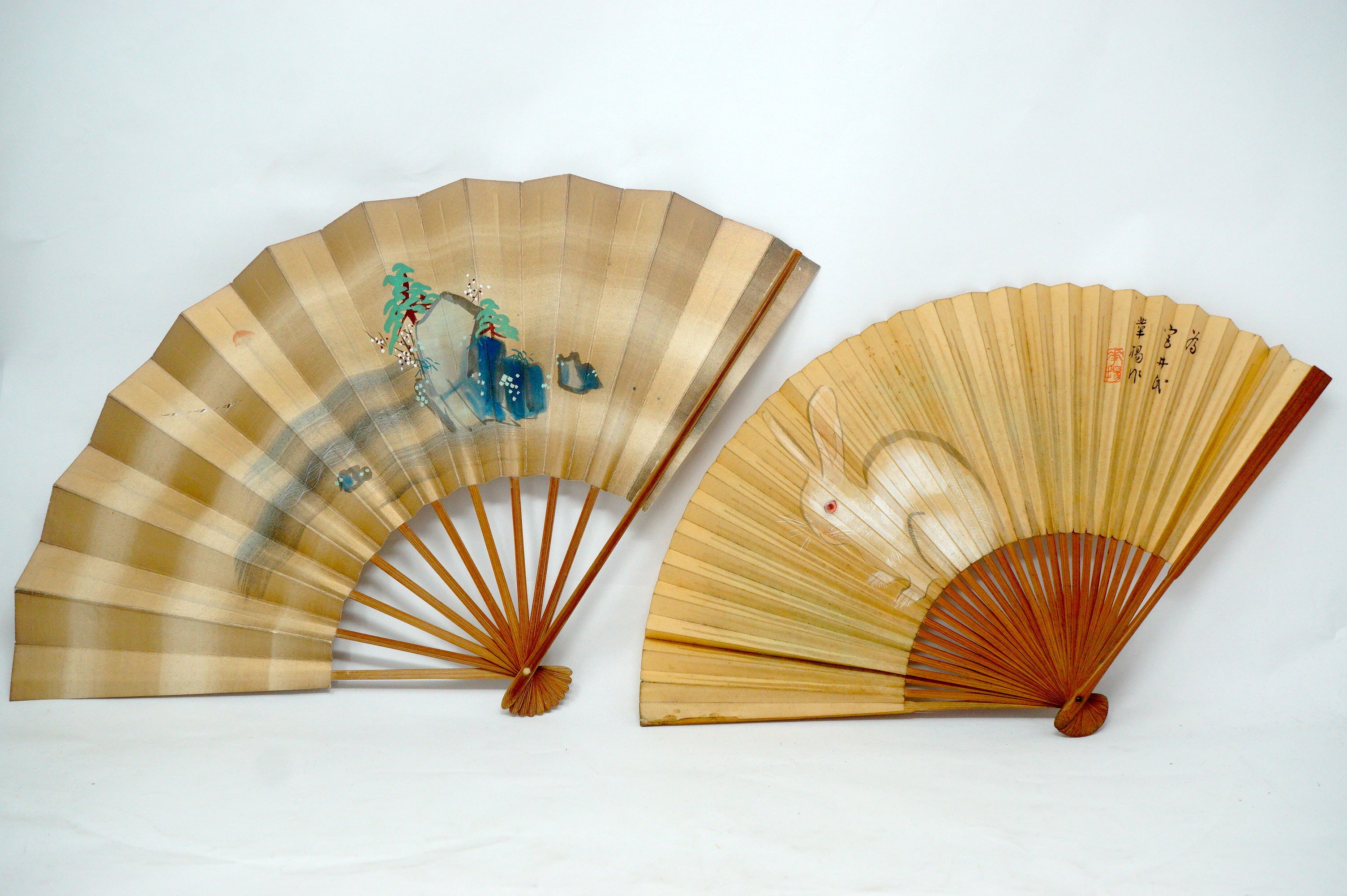 Japanische Sensu Faltfächer-Kollektion x10 Vintage Original 扇子 aus Japan 1127D8
