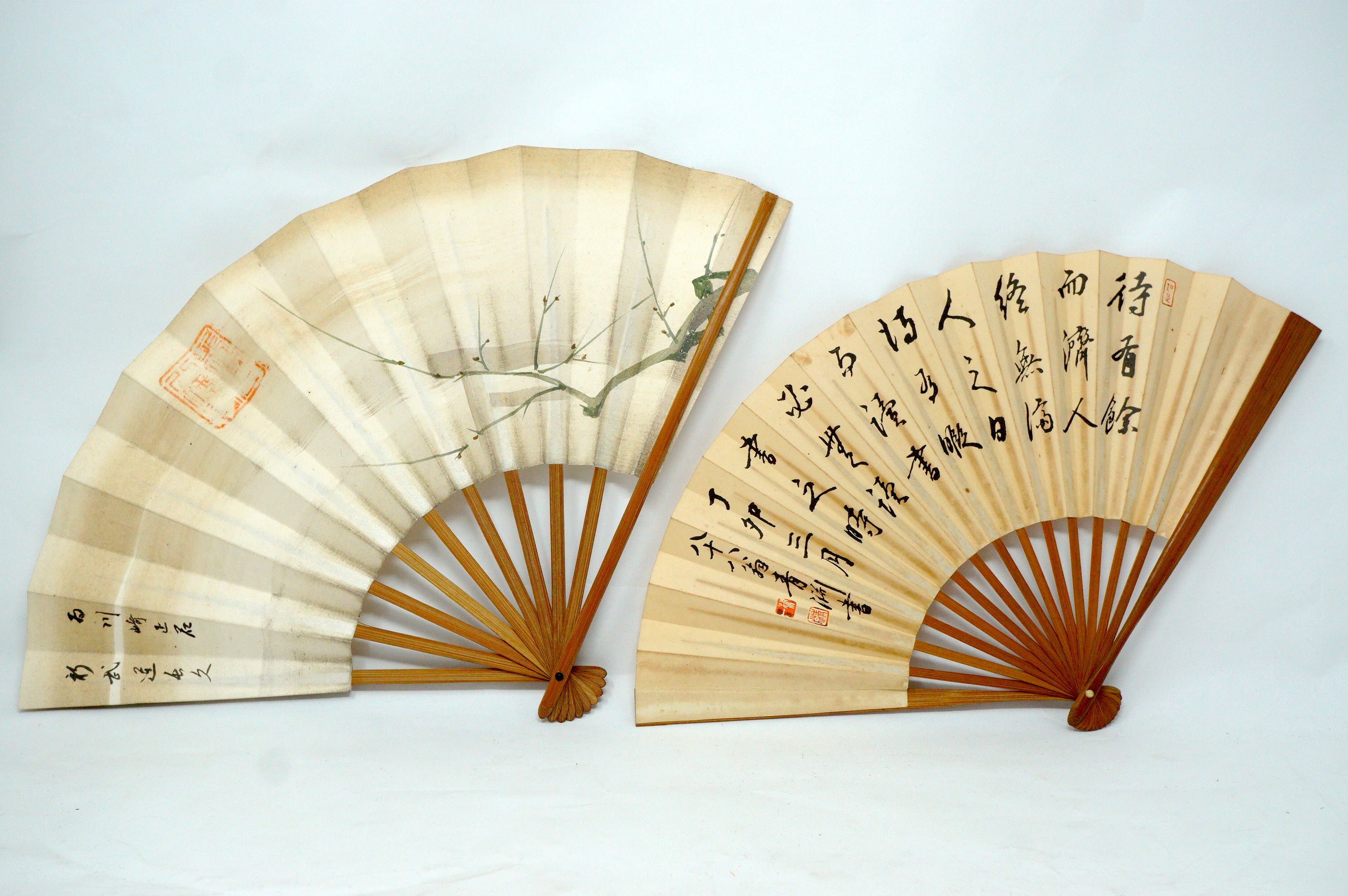 Japanische Sensu Faltfächer-Kollektion x10 Vintage Original 扇子 aus Japan 1127D8