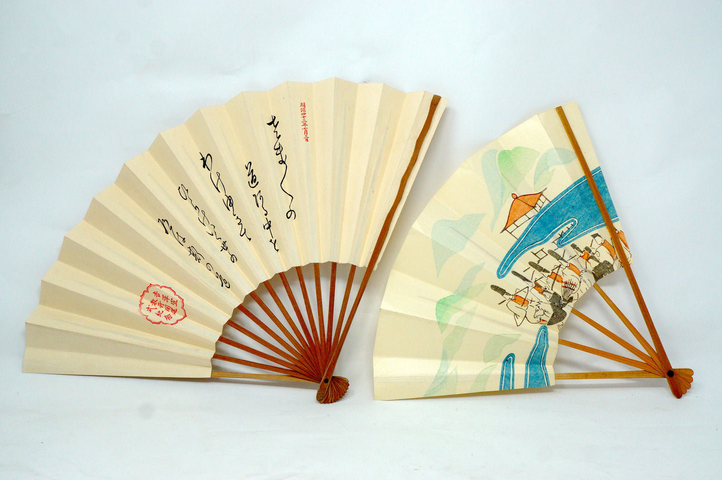 Japanische Sensu Faltfächer-Kollektion x10 Vintage Original 扇子 aus Japan 1127D8