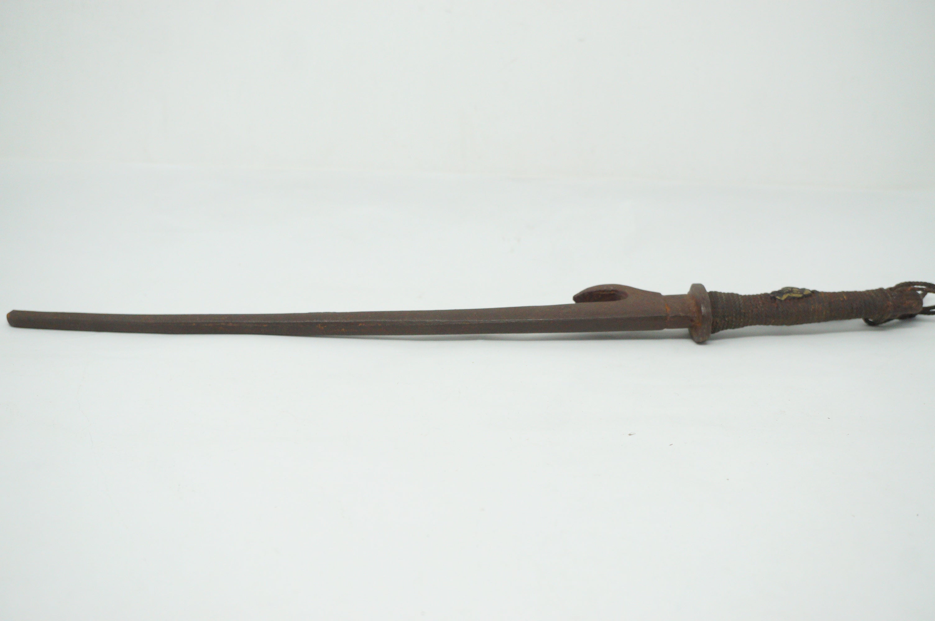 Antique Japanese Jute Iron Stick Edo Period Original from Japan 0331G8