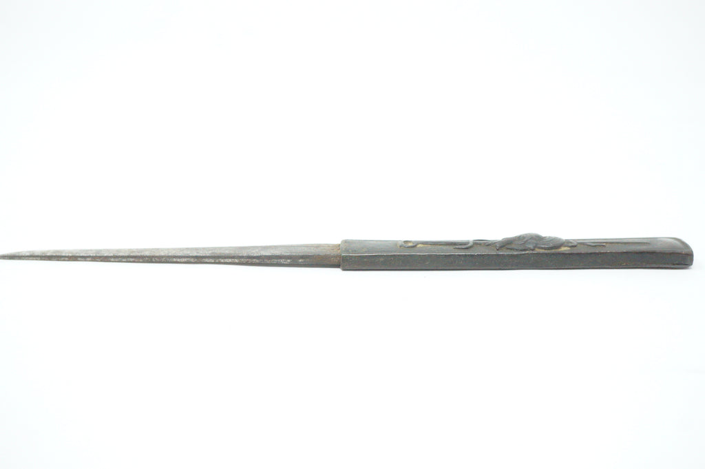 Japanese Kozuka Knife Signed Iron Blade Antique Sword Accessories from Japan 0617G9