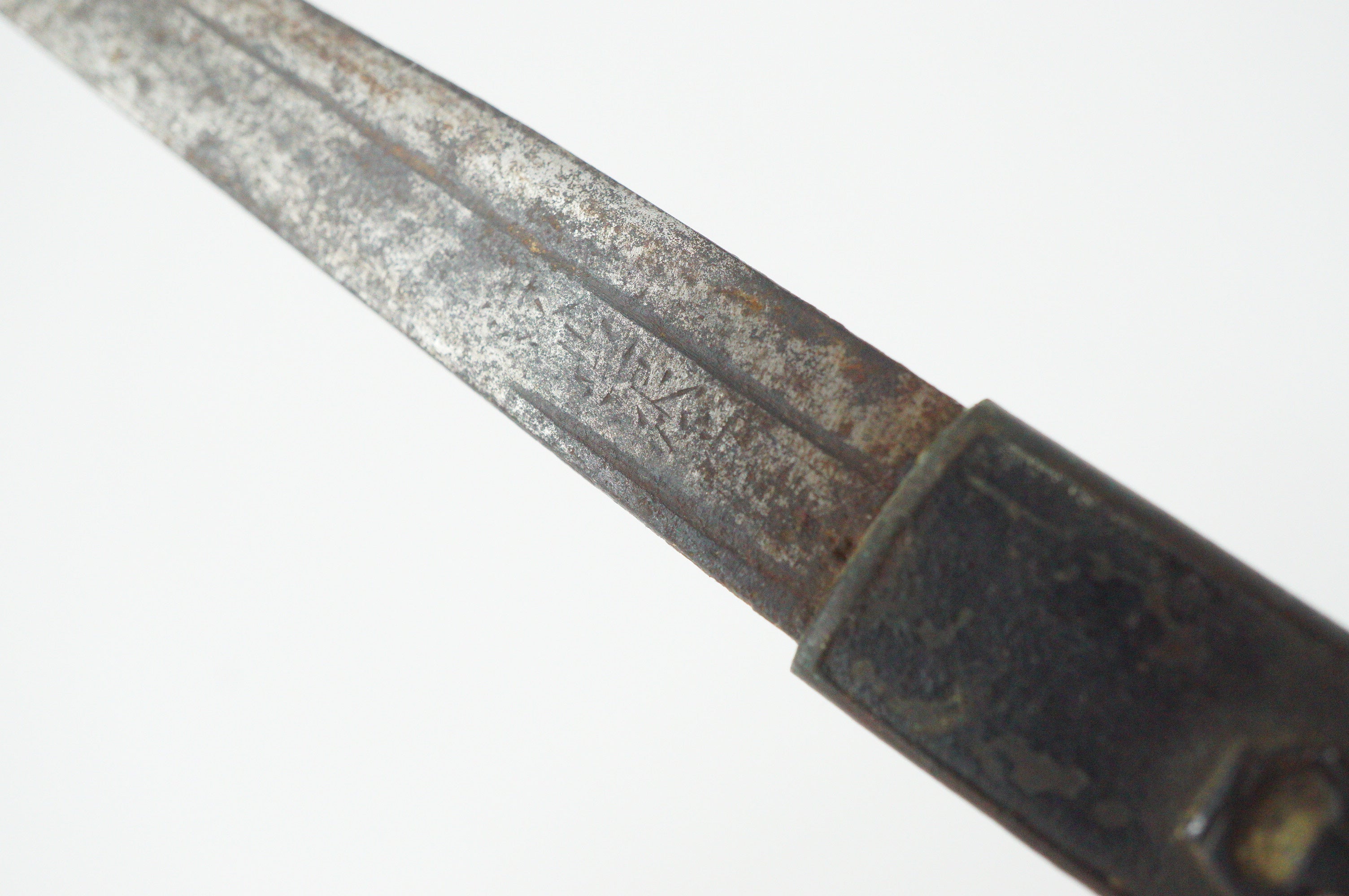 Japanese Kozuka Knife Signed Iron Blade Antique Sword Accessories from Japan 0617G9