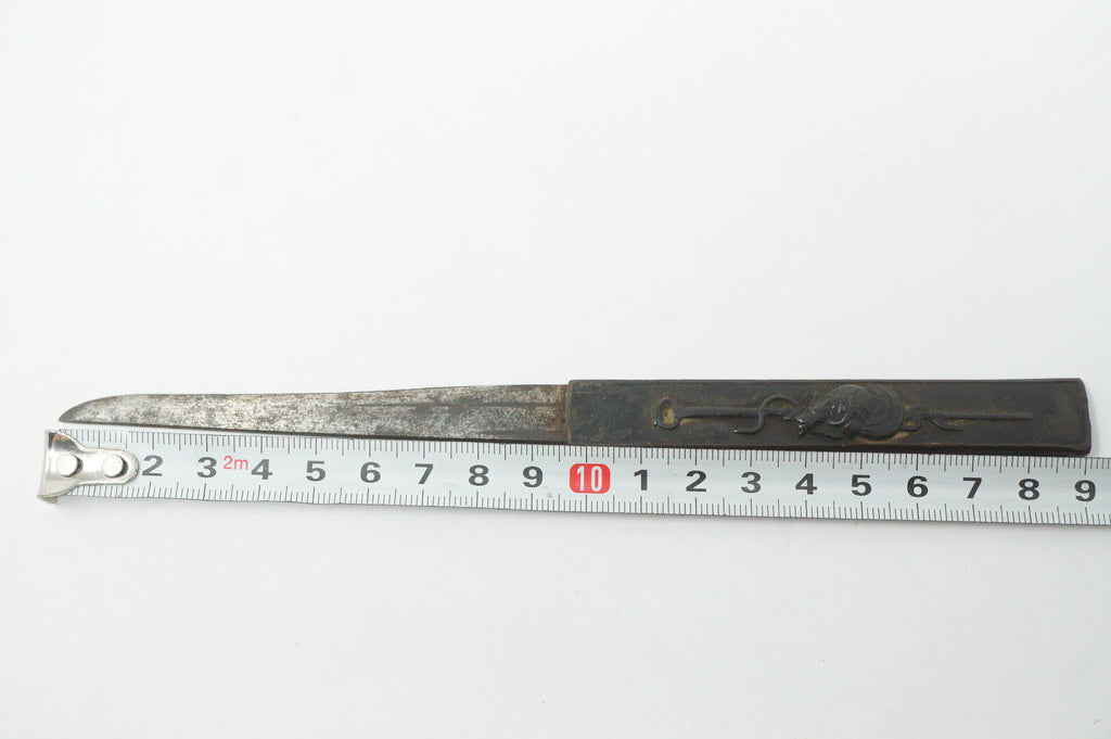 Japanese Kozuka Knife Signed Iron Blade Antique Sword Accessories from Japan 0617G9