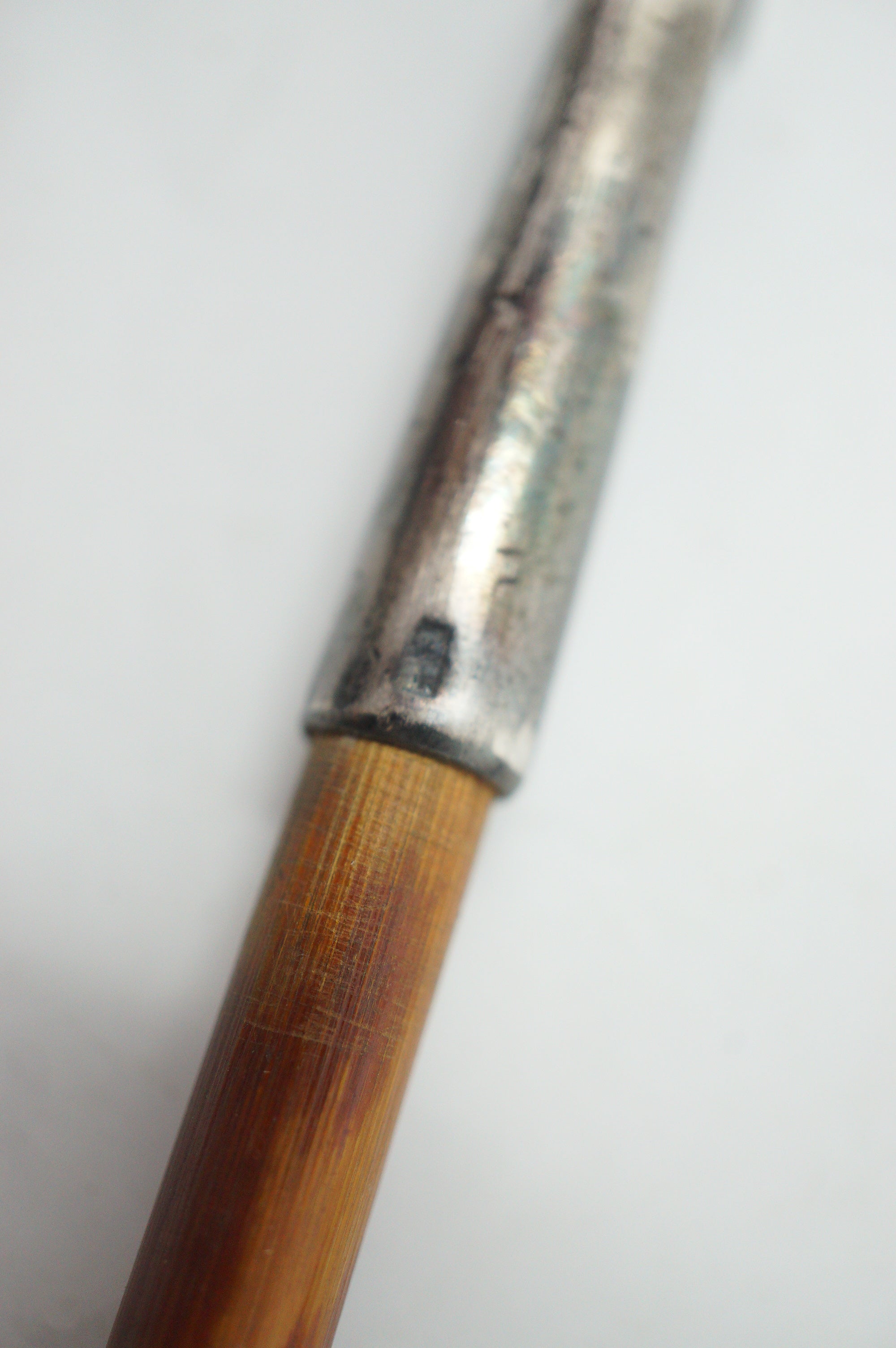 Japanese Antique Tobacco Ire Set with fine  Silver-Maekanagu, Pipe & Lacquered Kiserudzutsu 0204F9