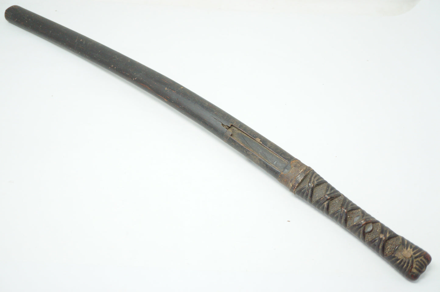 Japanese Tea-Sword Wooden Chato Chagatana Unique Antique Original from Japan 0619E9