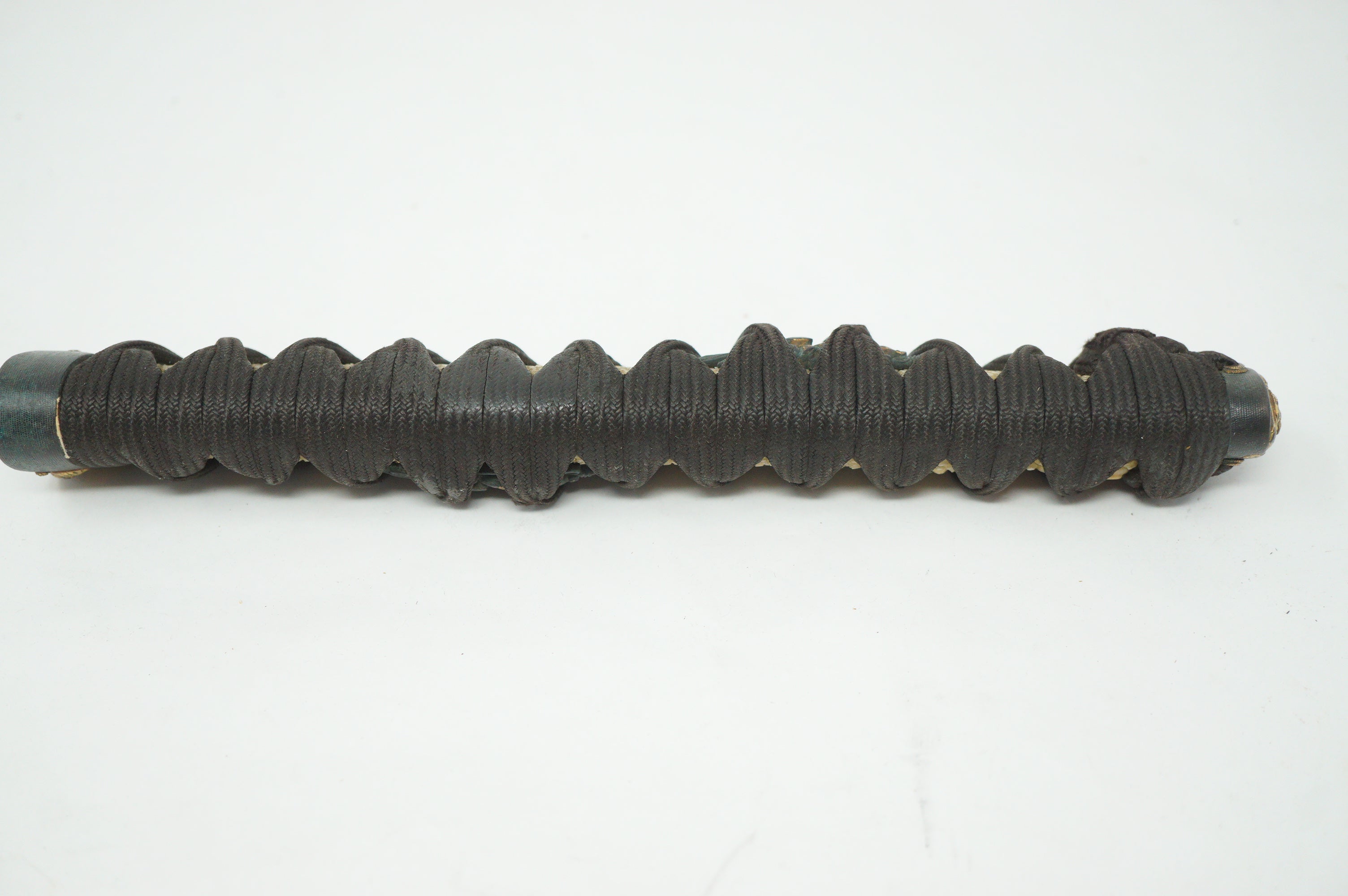 Japanese Katana Sword Parts Tsuka Handle Tiger Inlays Signed Tsuba Guard Original Set 0922F9