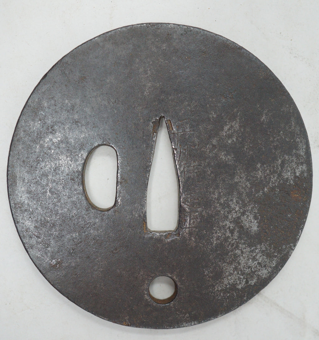 Japanese Katana Sword Parts Tsuka Handle Tiger Inlays Signed Tsuba Guard Original Set 0922F9