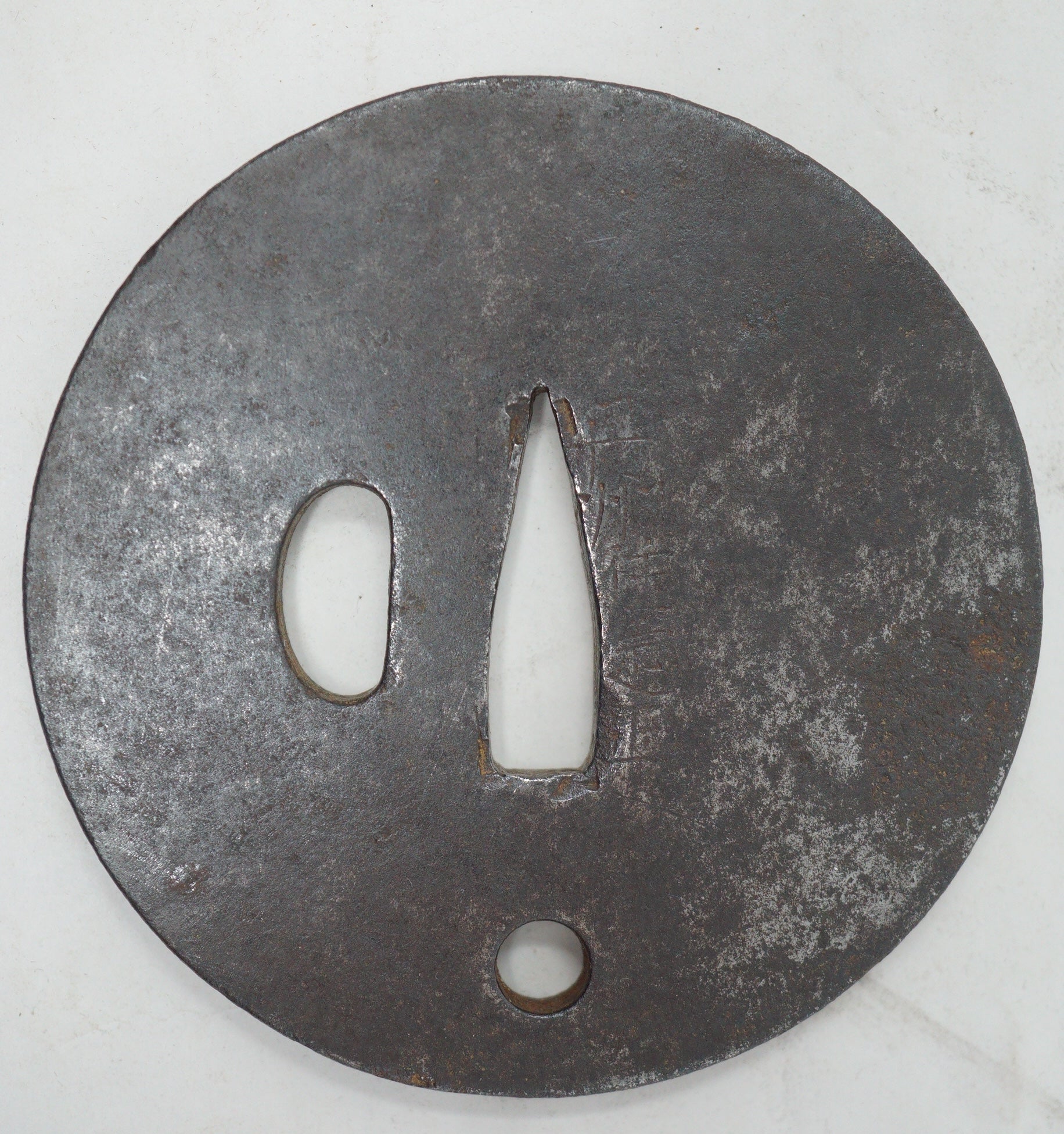 Japanese Katana Sword Parts Tsuka Handle Tiger Inlays Signed Tsuba Guard Original Set 0922F9