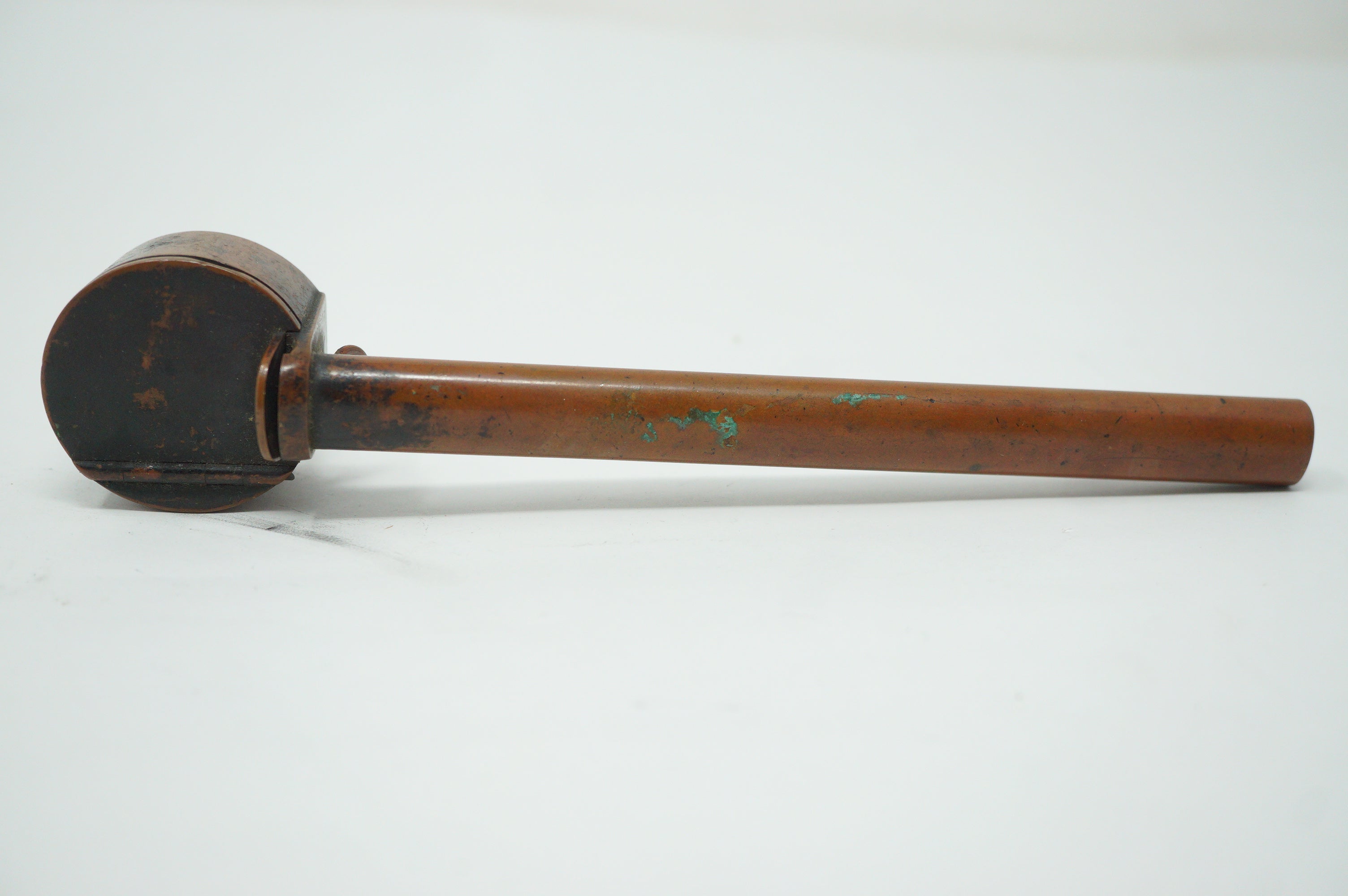 Japanese Portable Calligraphy Ink Container Antique Yatate made of Copper incl. Brush 0930F9