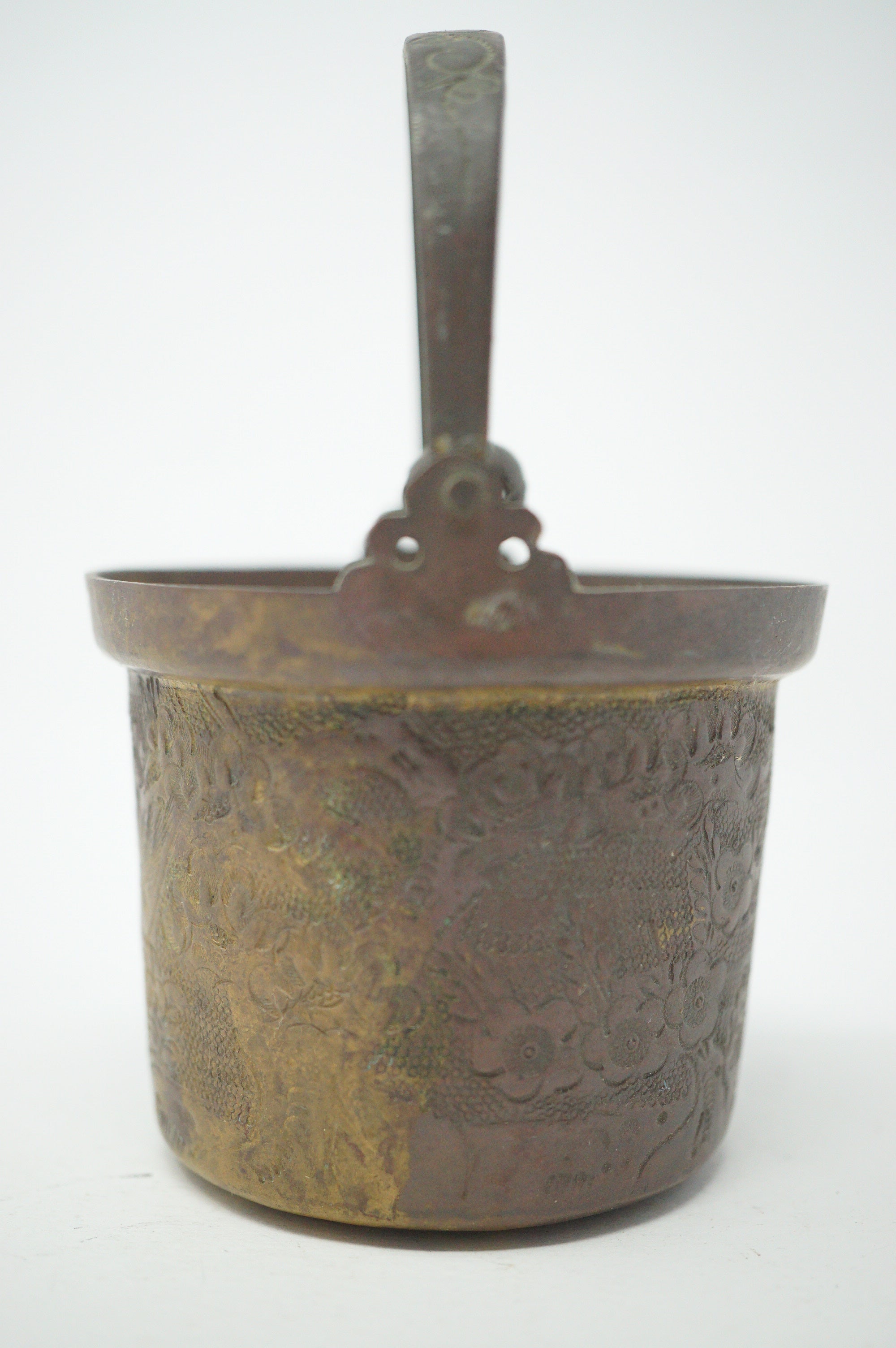 Eleganter Kupfer-Teekessel mit detaillierter Gravur „Japanese Antique“ 0914D9