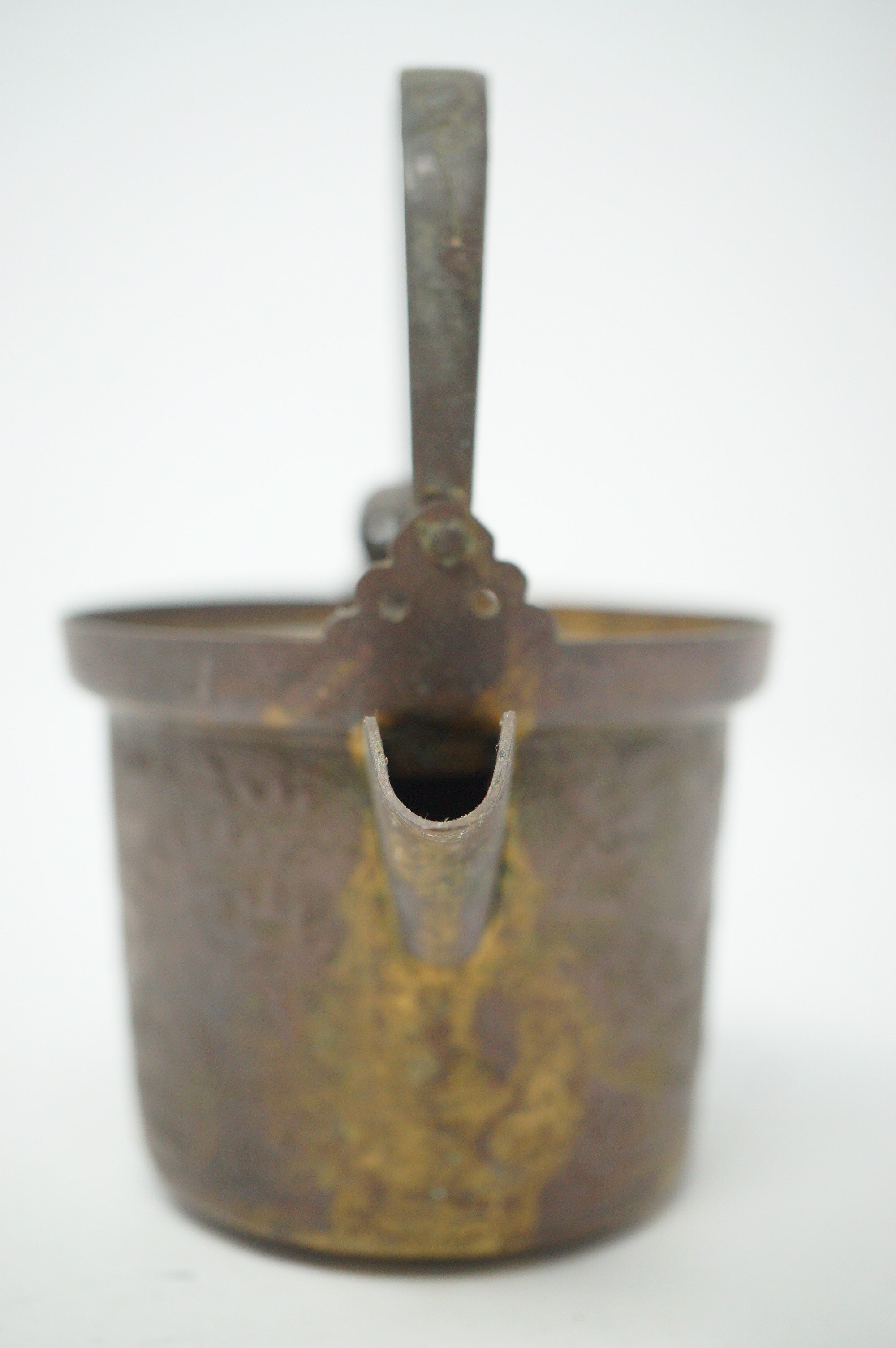 Eleganter Kupfer-Teekessel mit detaillierter Gravur „Japanese Antique“ 0914D9