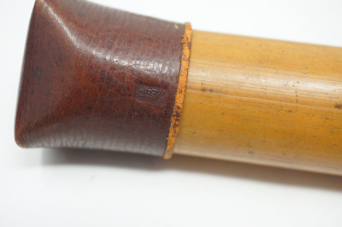 Japanese Antique Shakuhachi Flute Jointed Purple Fabric Bags Cap 0921G9
