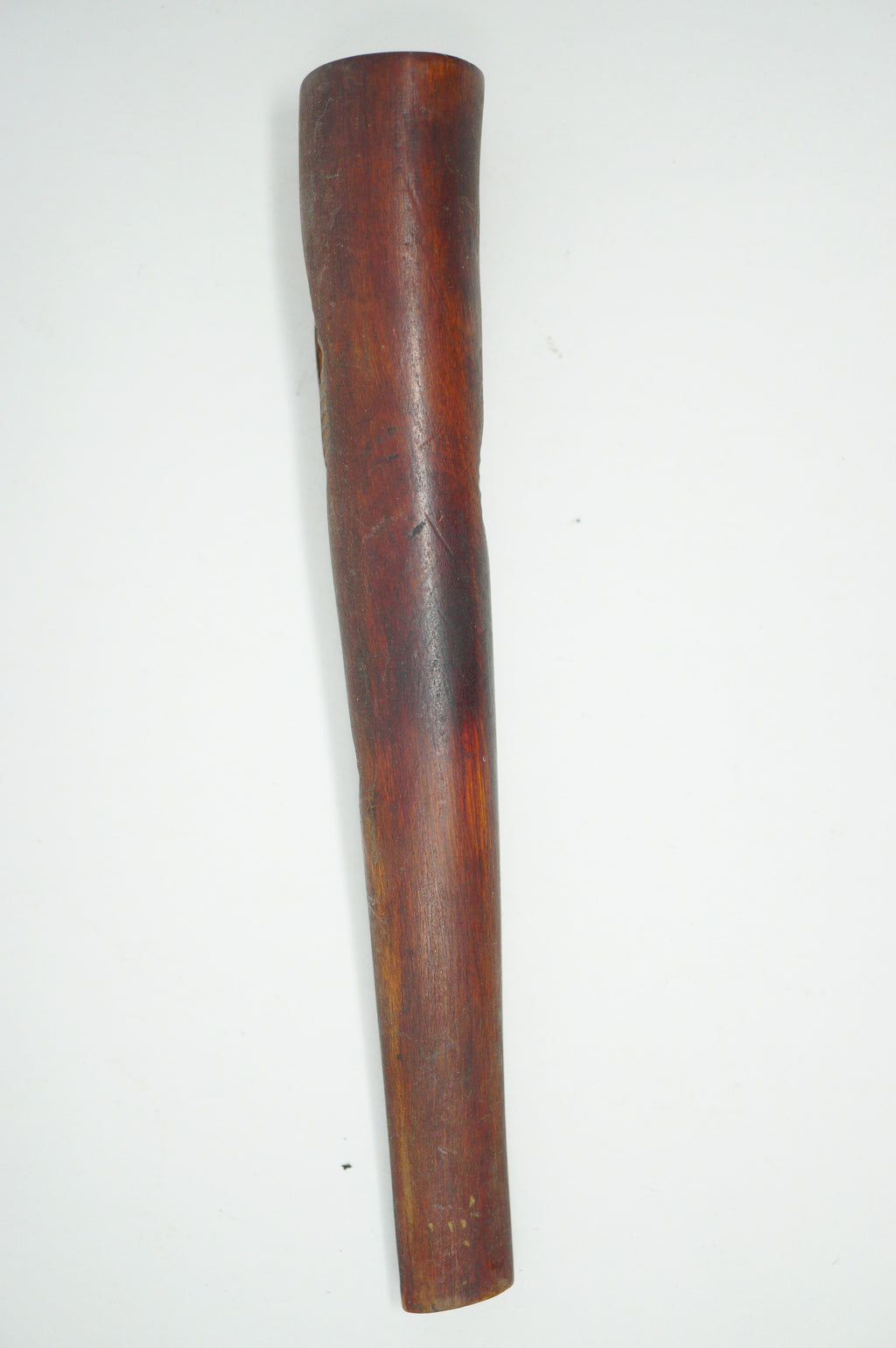 Japanisches antikes Zigarettenmundstück aus Holz mit geschnitztem Hannya-Masken-Design 0507E9