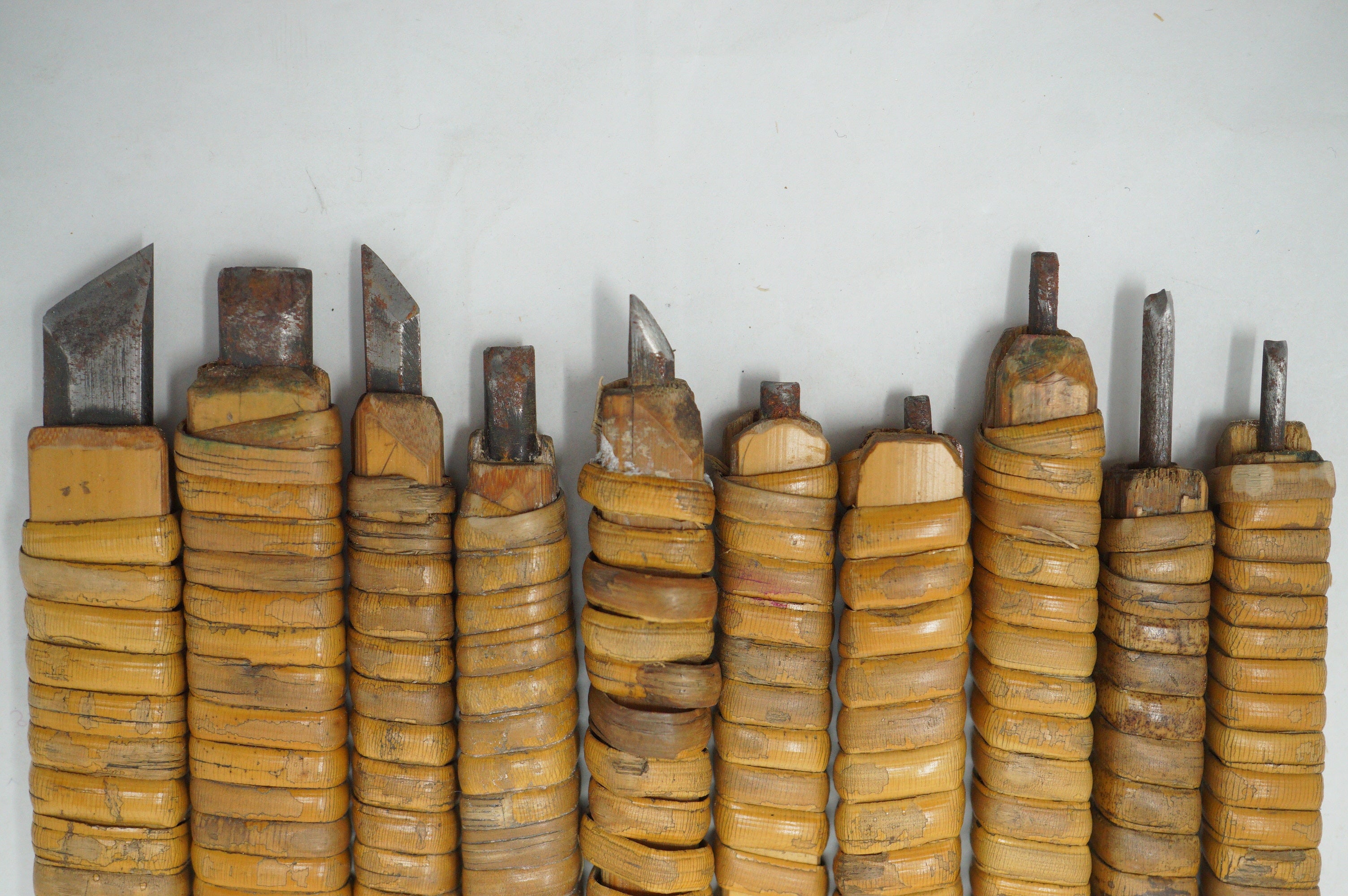 Japanese Vintage Chisel Collection for detailed Woodcarving in original Box 1129D9