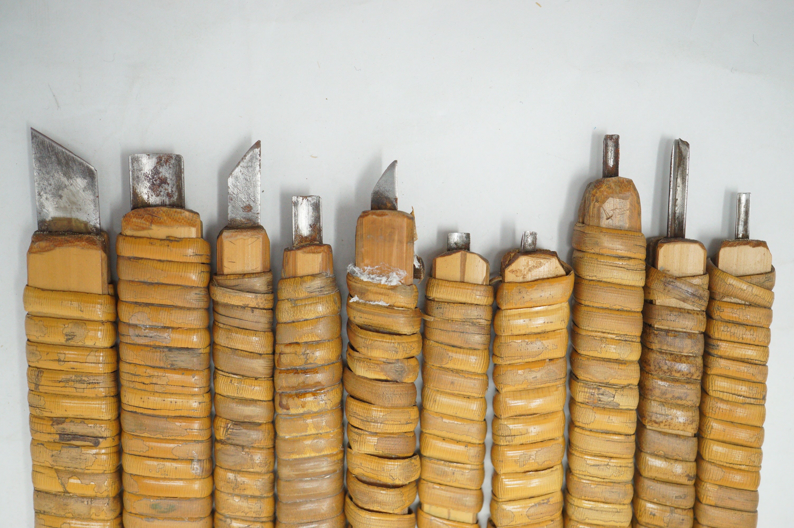 Japanese Vintage Chisel Collection for detailed Woodcarving in original Box 1129D9