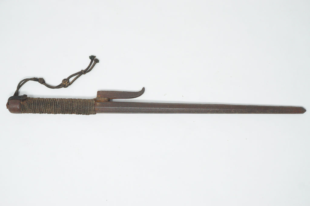 Antique Japanese Jute Iron Stick Edo Period Original from Japan 0331G9